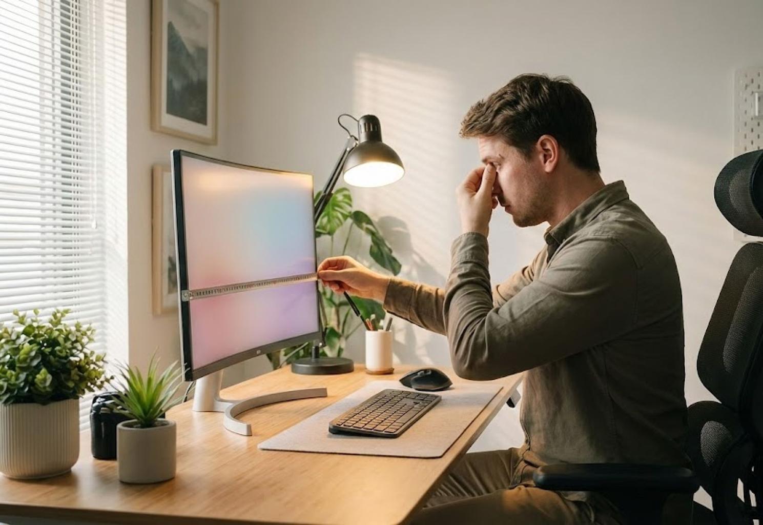 Калькулятор Висоти та Кута Монітора