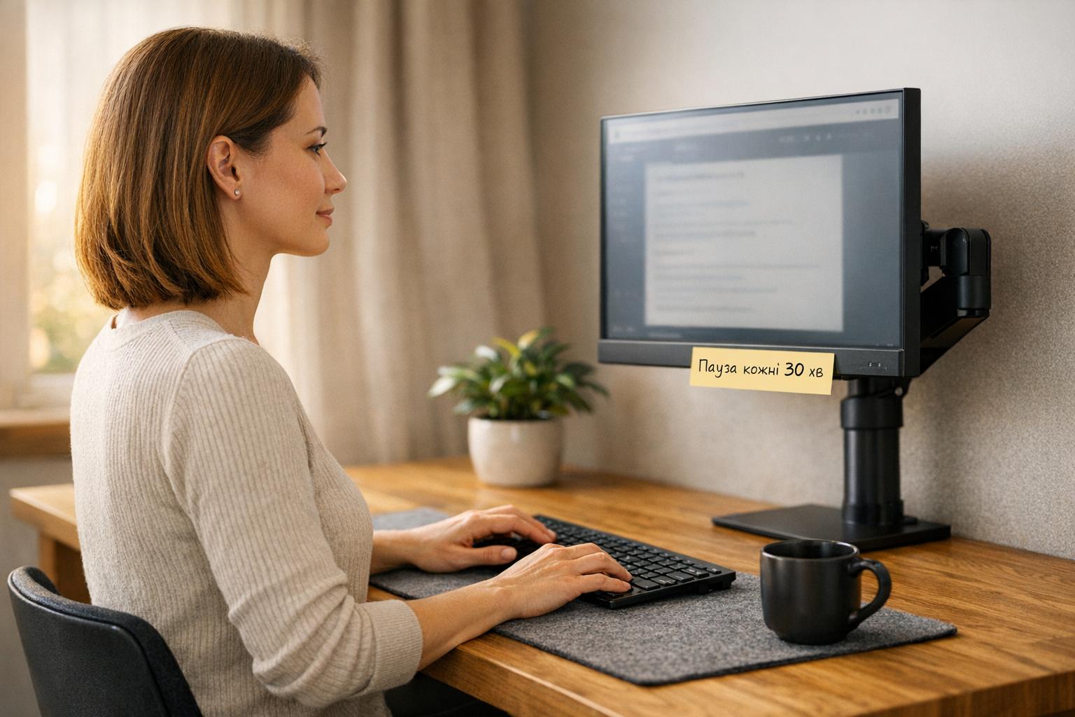 Чому болить шия при роботі за комп'ютером: рішення