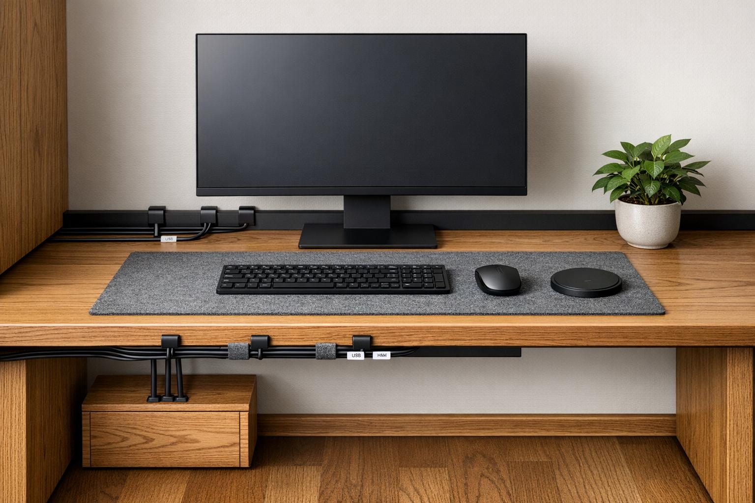 5 способів організувати кабелі на робочому столі