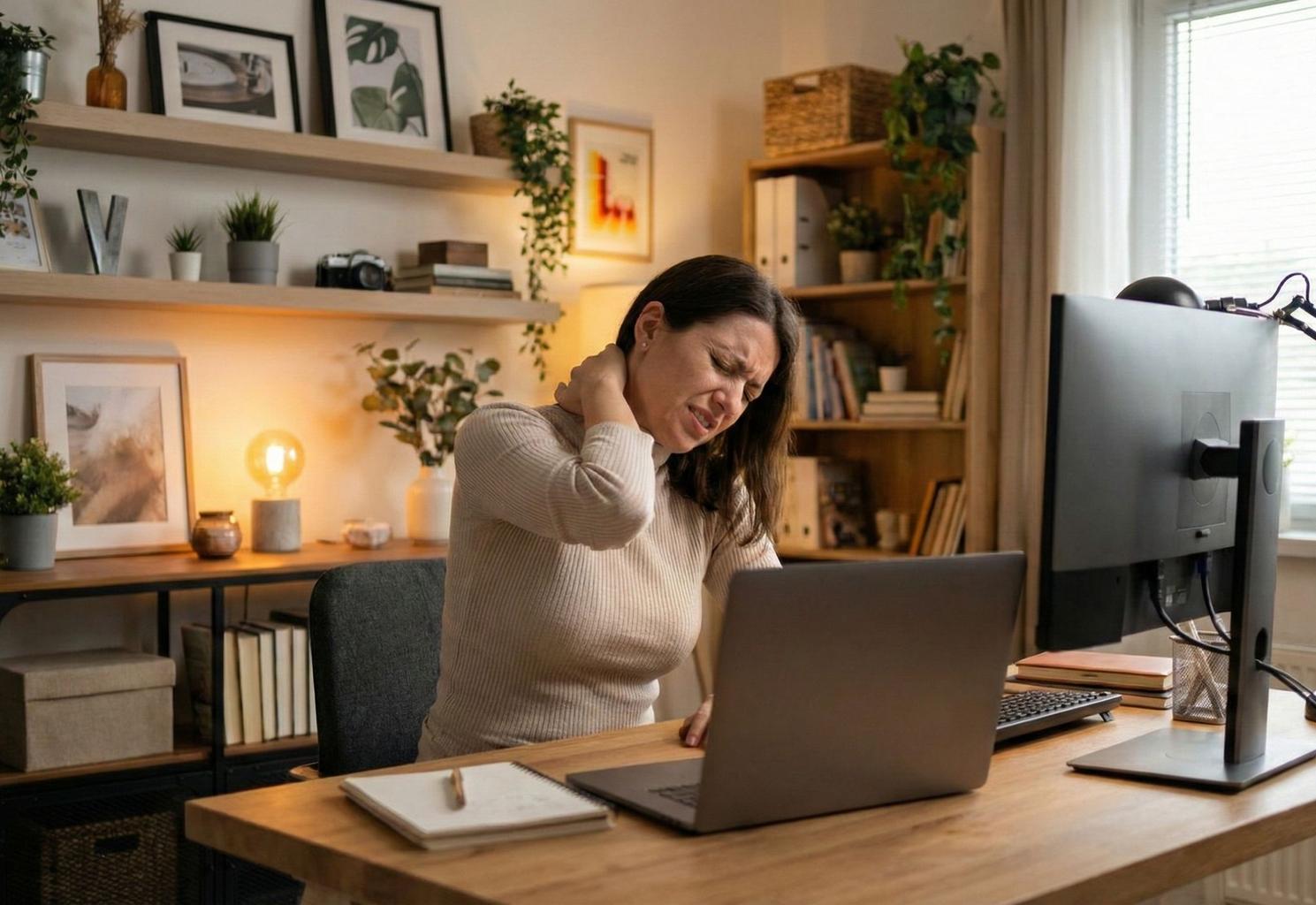 Як уникнути болю в шиї через неправильне розташування монітора