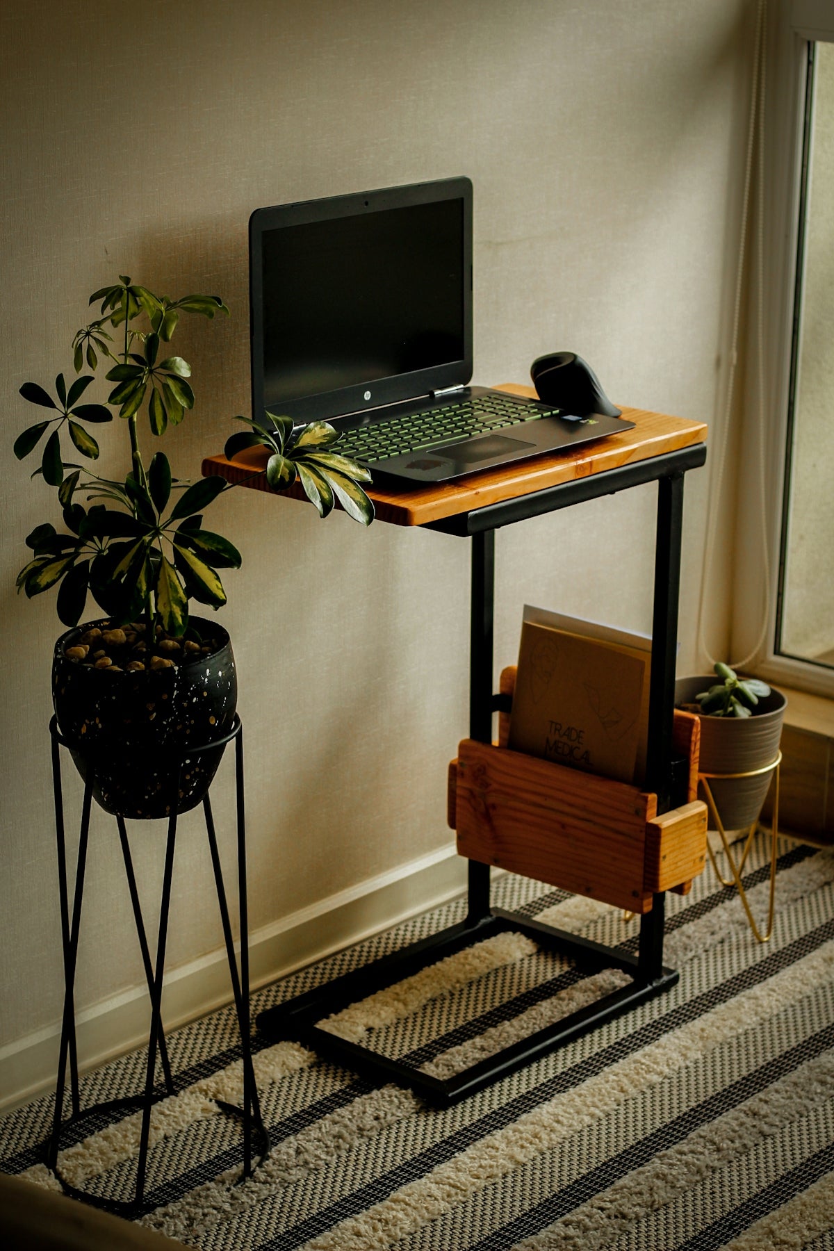 a laptop on a desk