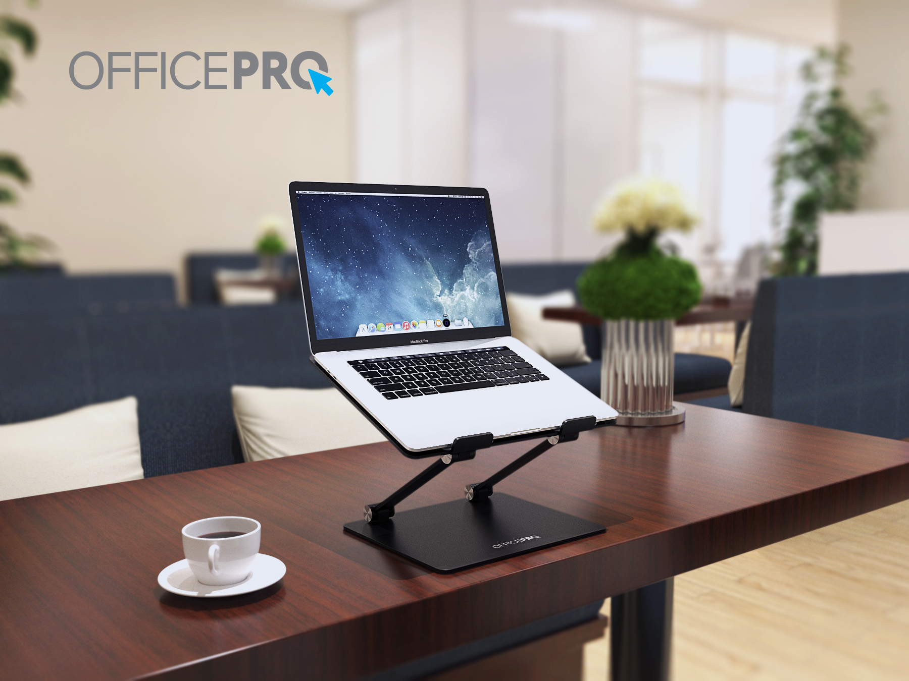 Металева регульована підставка під ноутбук OfficePro LS111