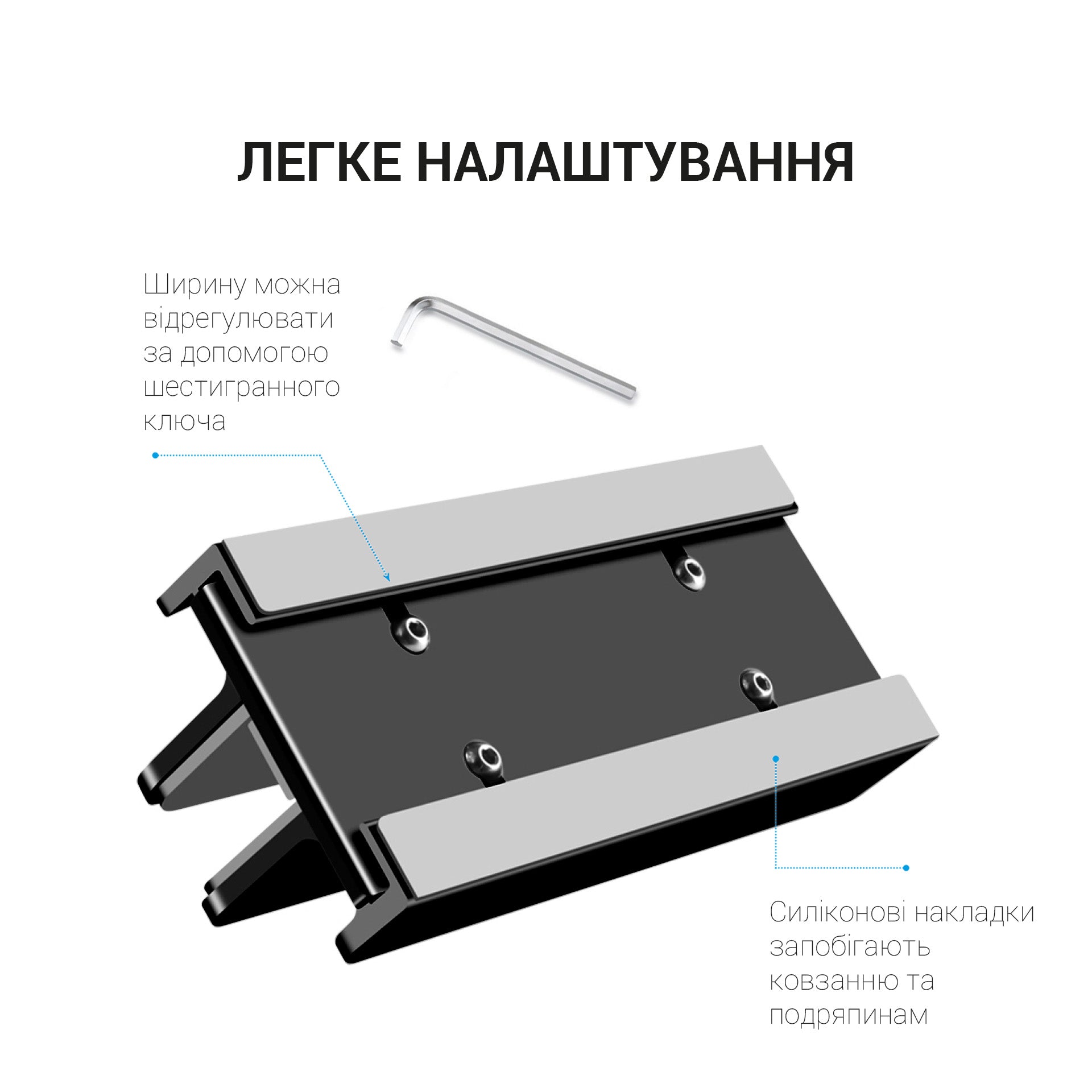Металева вертикальна підставка під ноутбук OfficePro LS580
