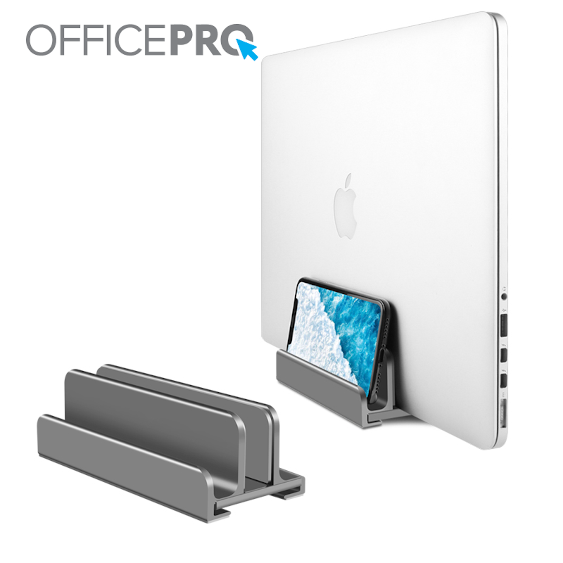 Металева вертикальна підставка під ноутбук OfficePro LS580