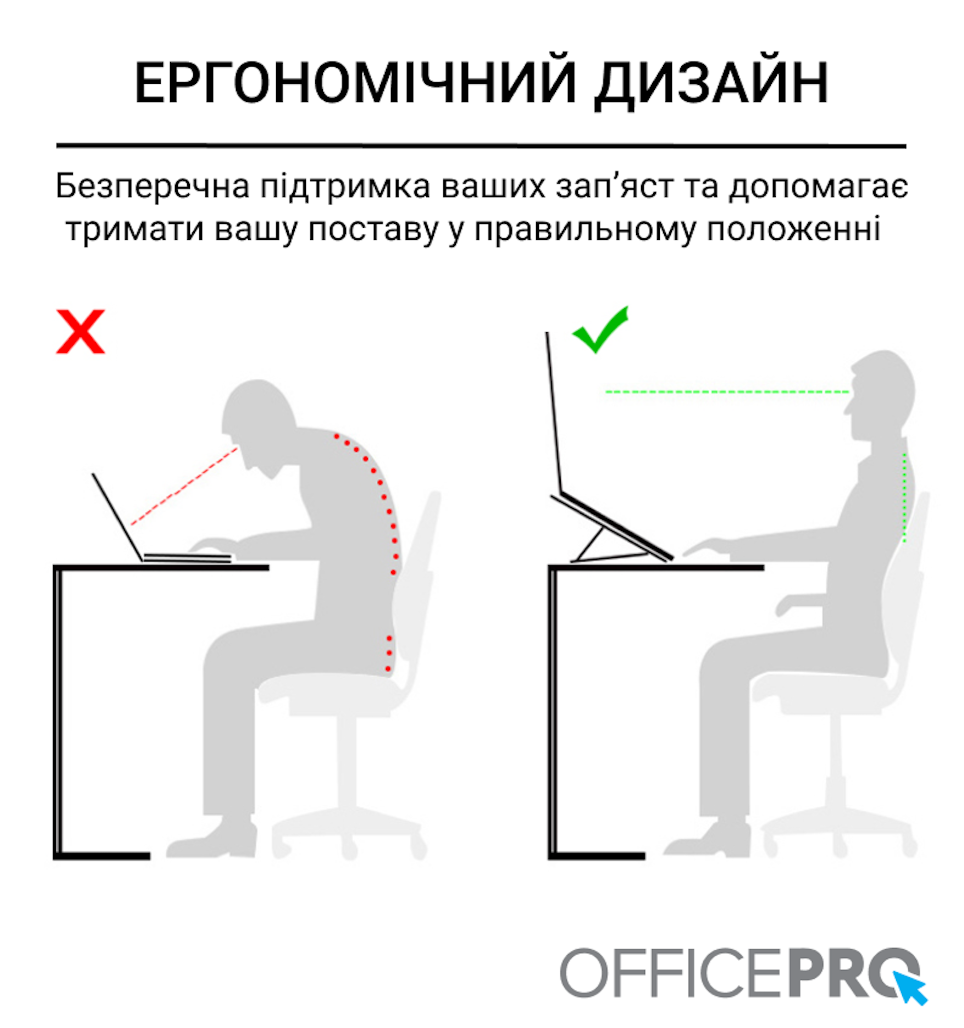 Регулируемая металлическая подставка для ноутбука OfficePro LS320