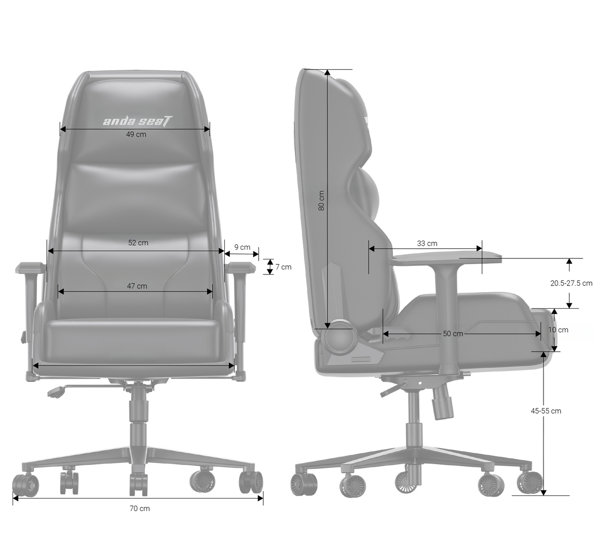 Крісло ігрове Anda Seat X1 Gaming Sofa Black PVC