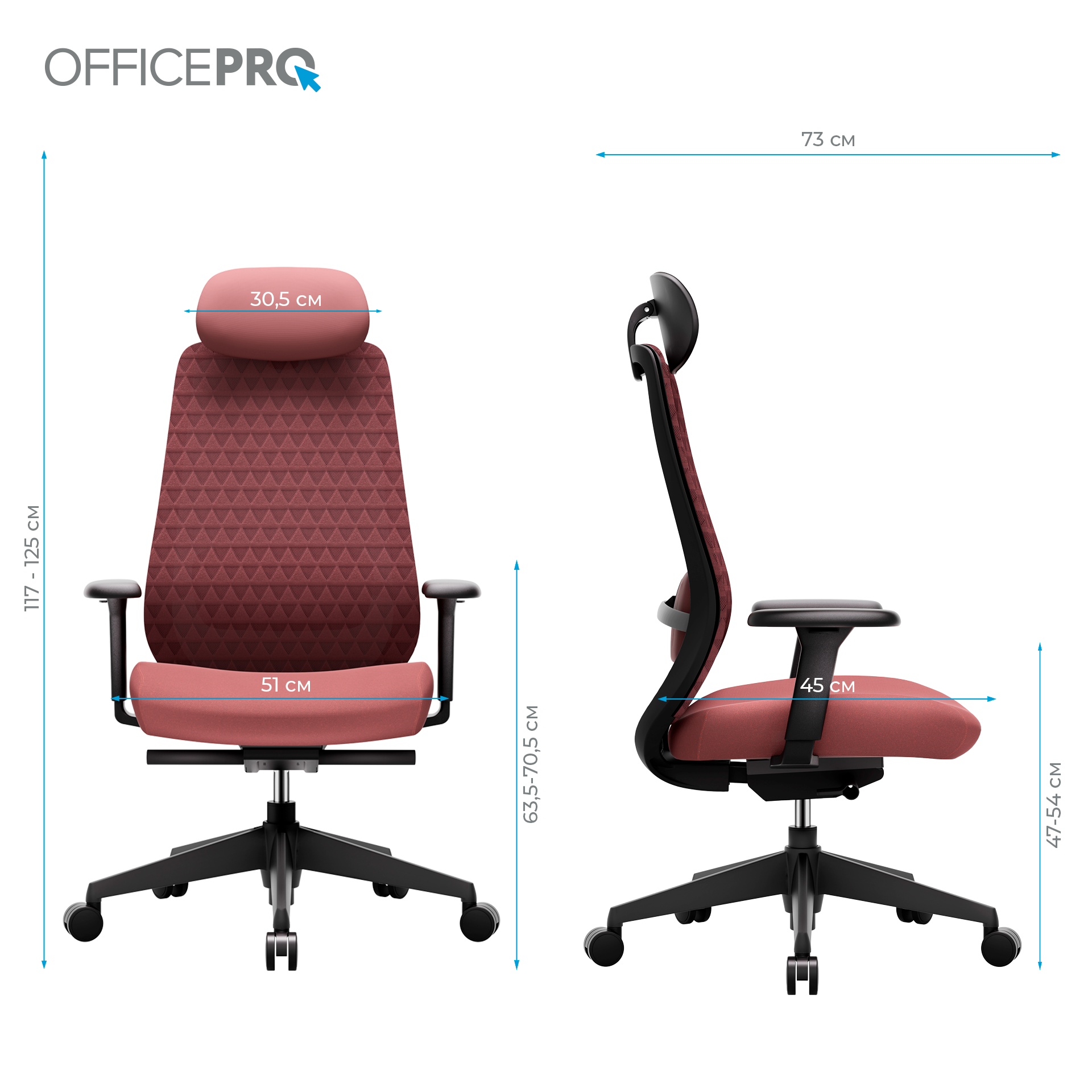 Ергономічне офісне крісло OfficePro Omnis OC640R