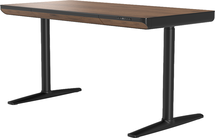 Комп'ютерний стіл з електрорегулюванням висоти OfficePro ODP1470DWB темне дерево / чорний