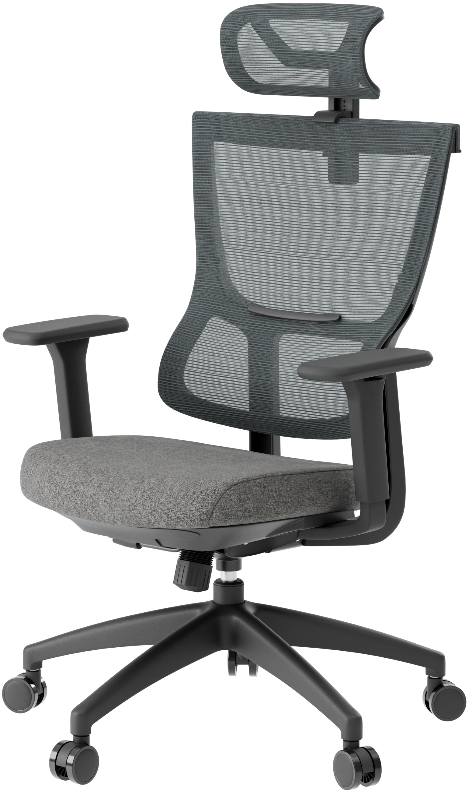 Ергономічне офісне крісло OfficePro Elegant OC600 чорне з сітчастою спинкою