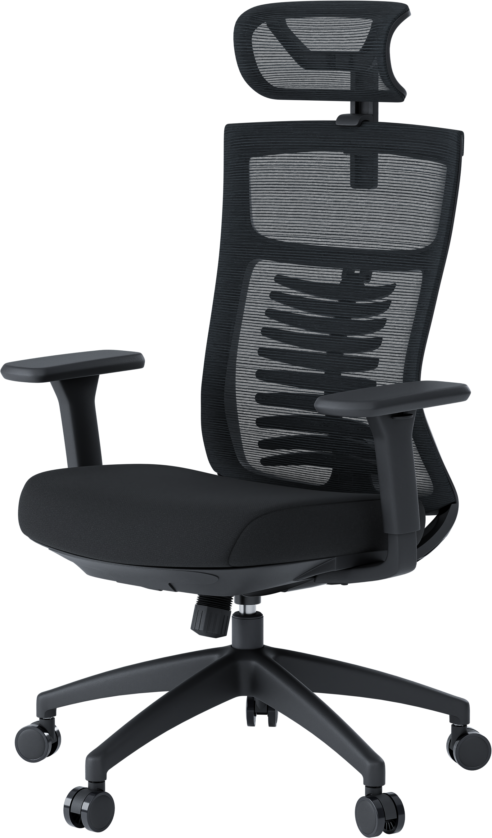 Ергономічне офісне крісло OfficePro Balance OC550 чорне з сітчастою спинкою