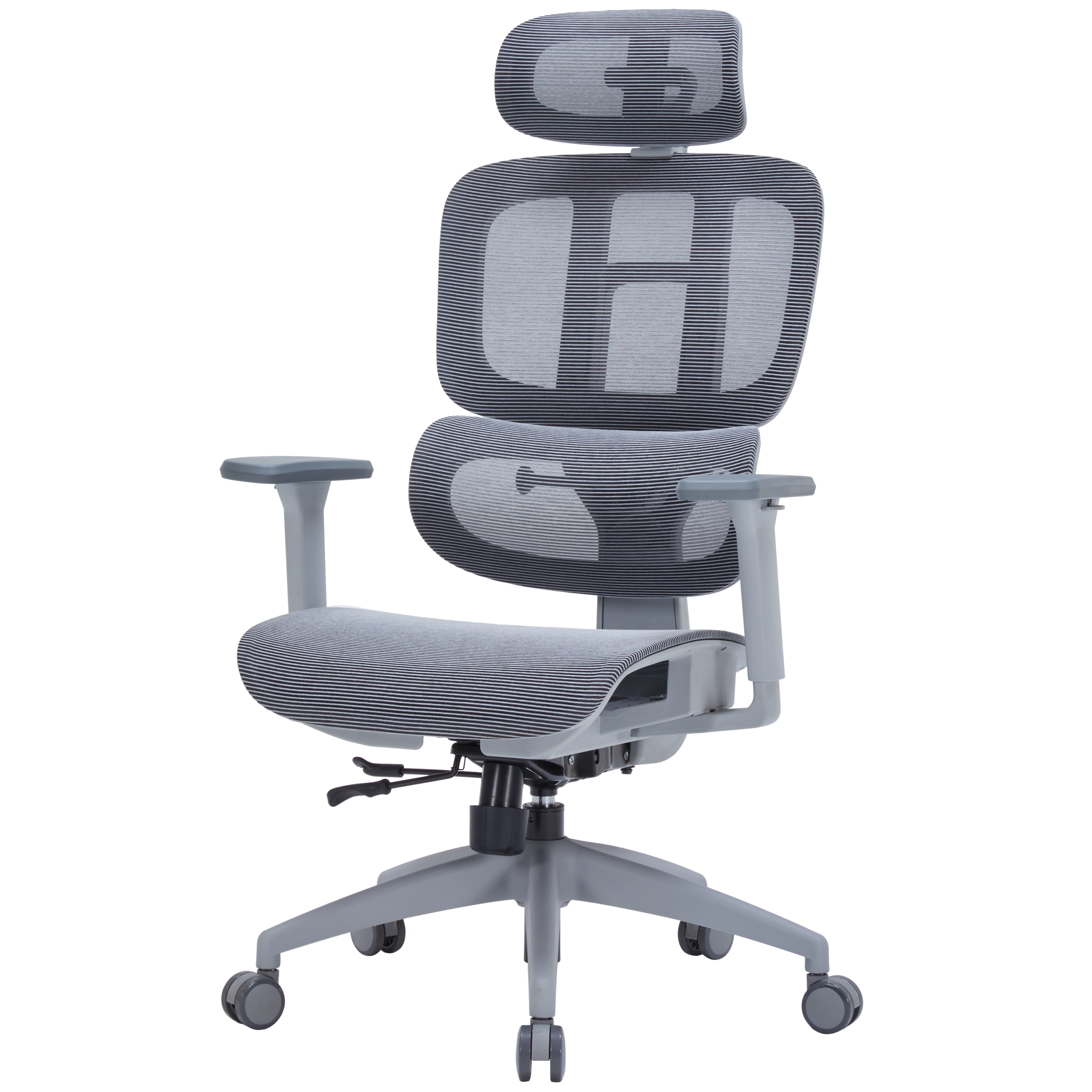 Офісне крісло OfficePro Skyline OC680 сіре, сітчаста спинка
