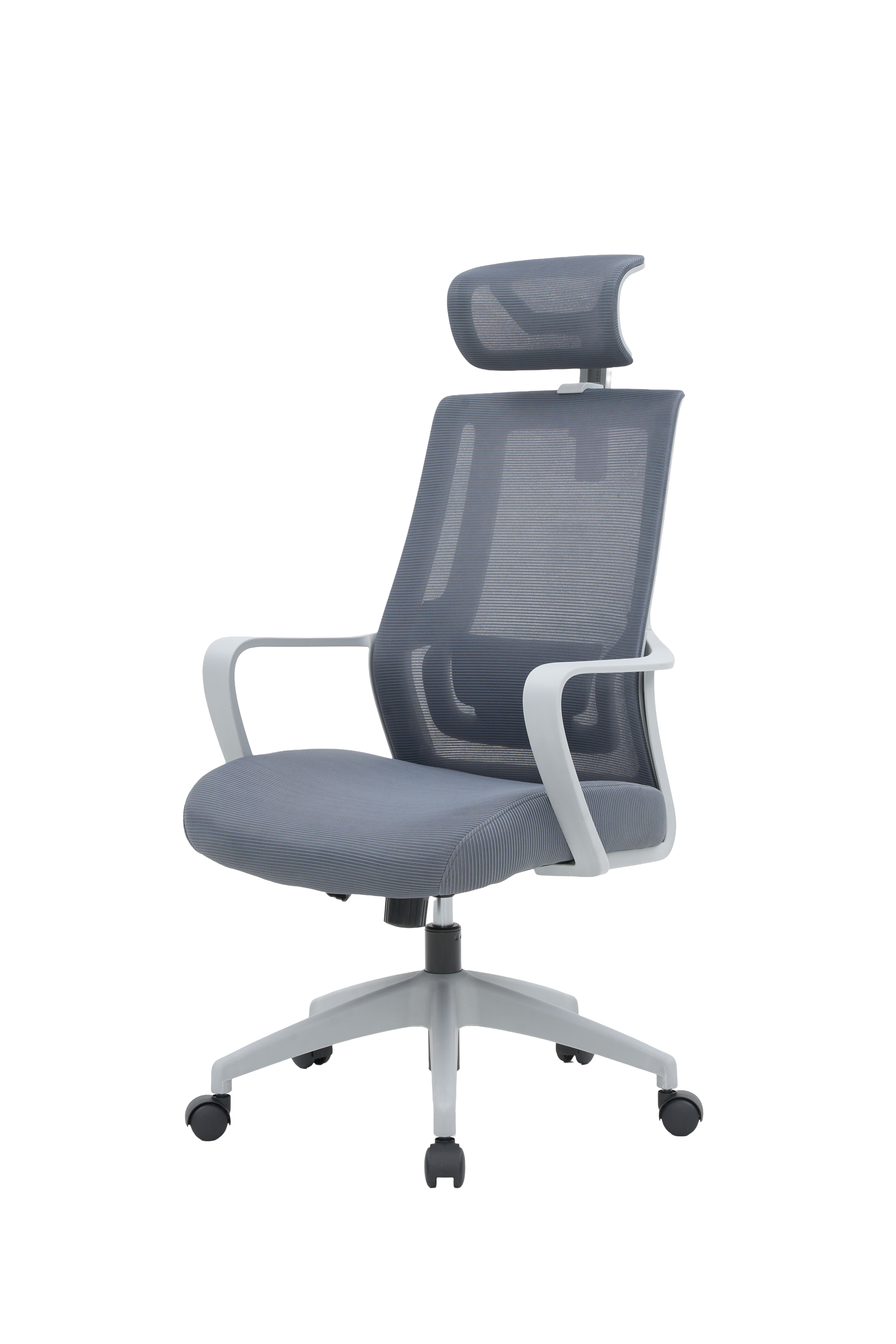 Ергономічне офісне крісло OfficePro Harmony OC310 сіре з сітчастою спинкою