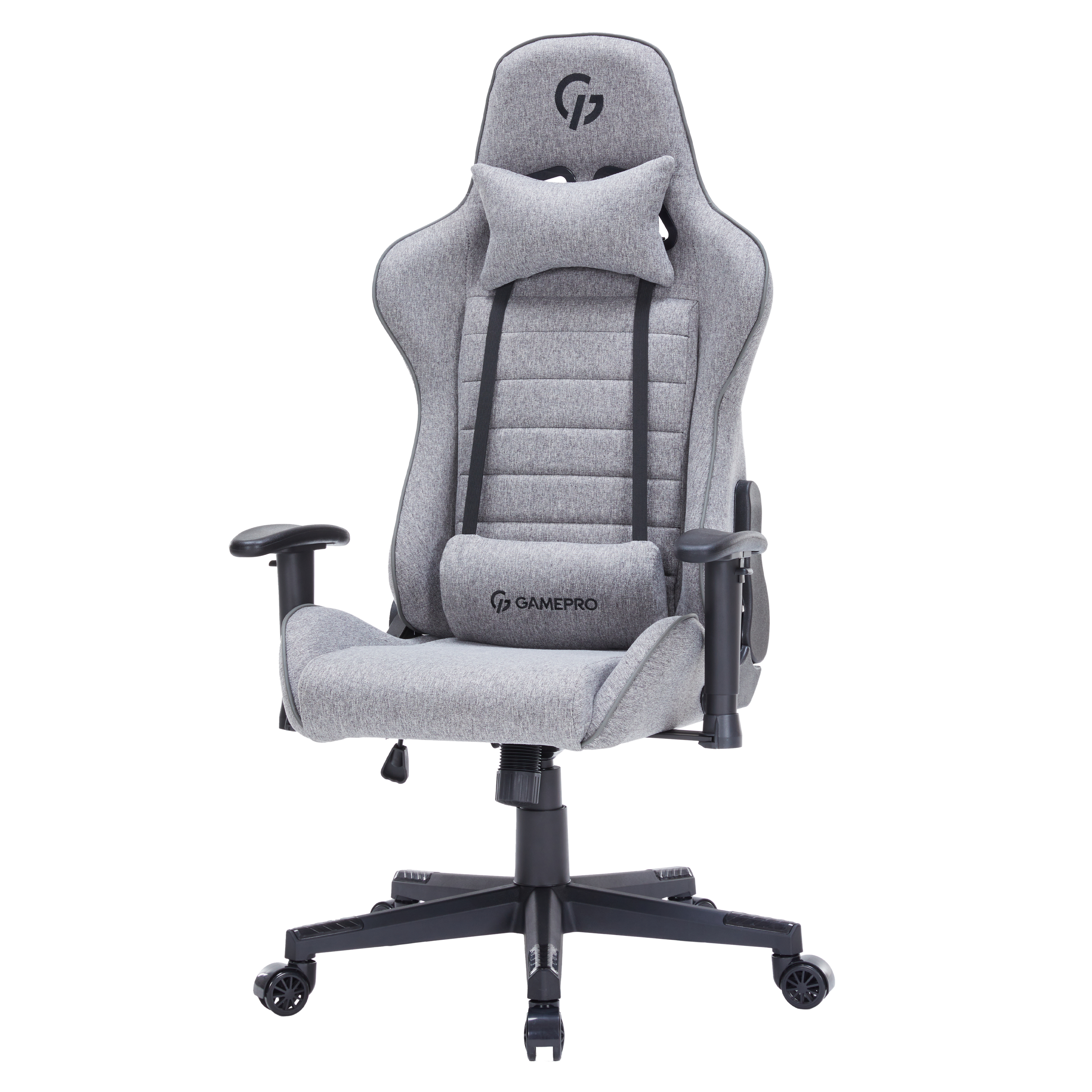 Ігрове крісло GamePro GC575FG, сіра тканина