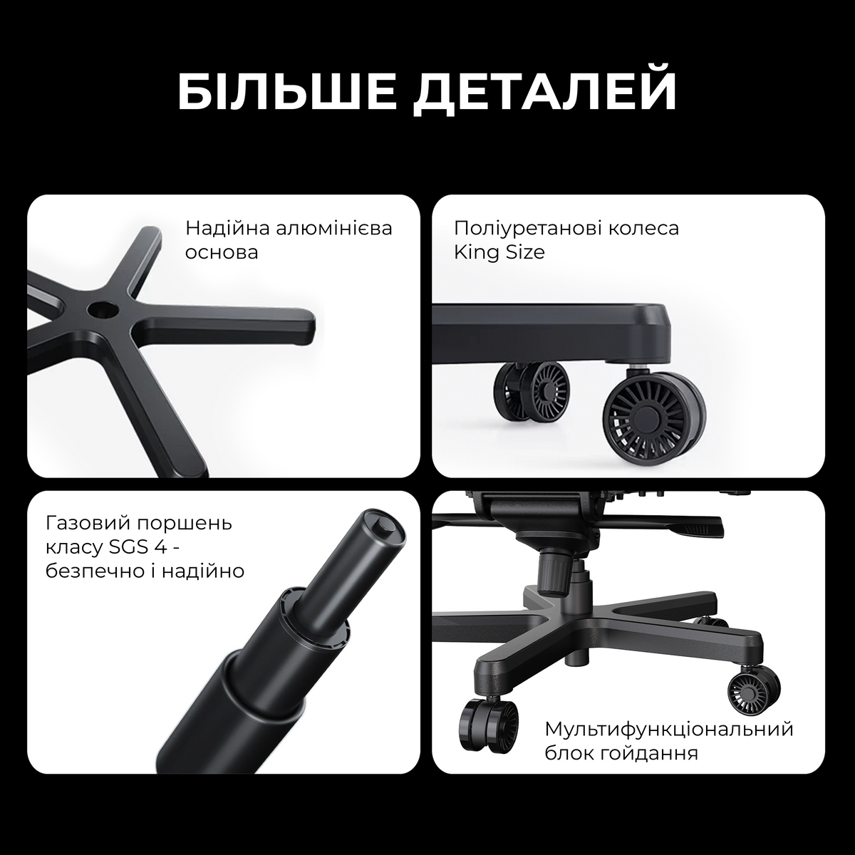 Крісло ігрове Anda Seat Kaiser 3E Grey Fabric Size XL
