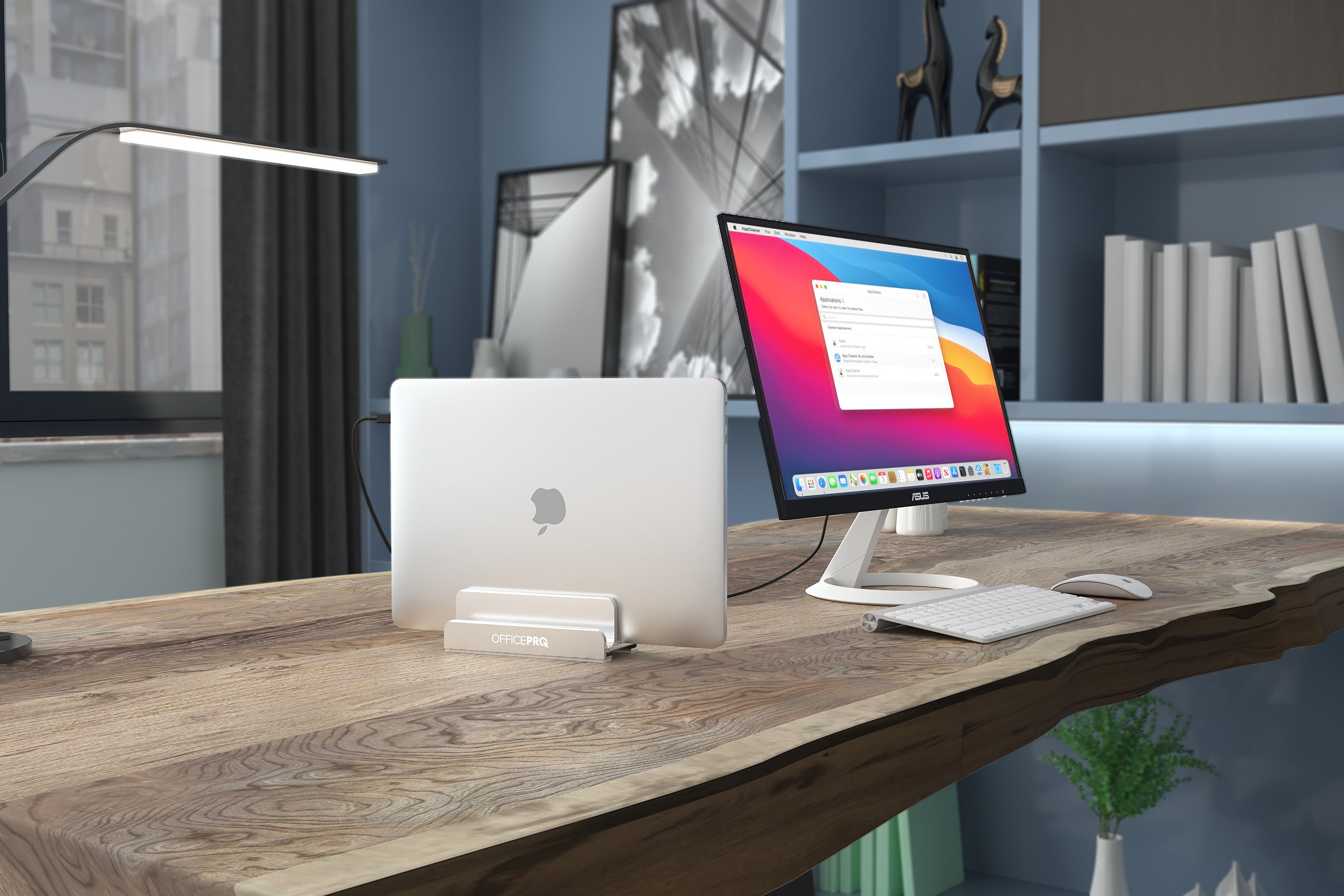 Металева вертикальна підставка під ноутбук OfficePro LS580