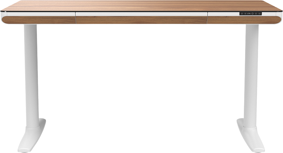 Комп'ютерний стіл з електрорегулюванням висоти OfficePro ODP1470LWW світле дерево / білий — фото 2