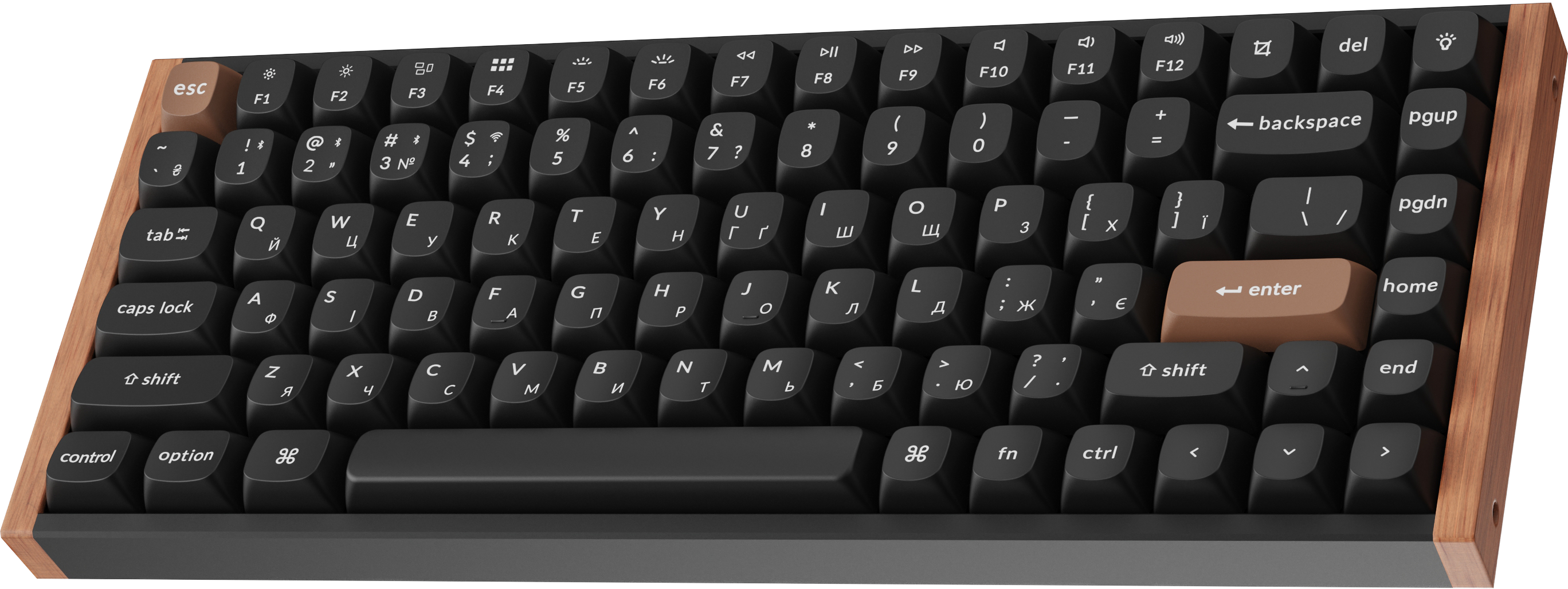 Клавіатура Keychron K2 HE — вид збоку під кутом