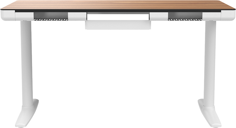 Комп'ютерний стіл з електрорегулюванням висоти OfficePro ODP1470LWW світле дерево / білий — фото 5