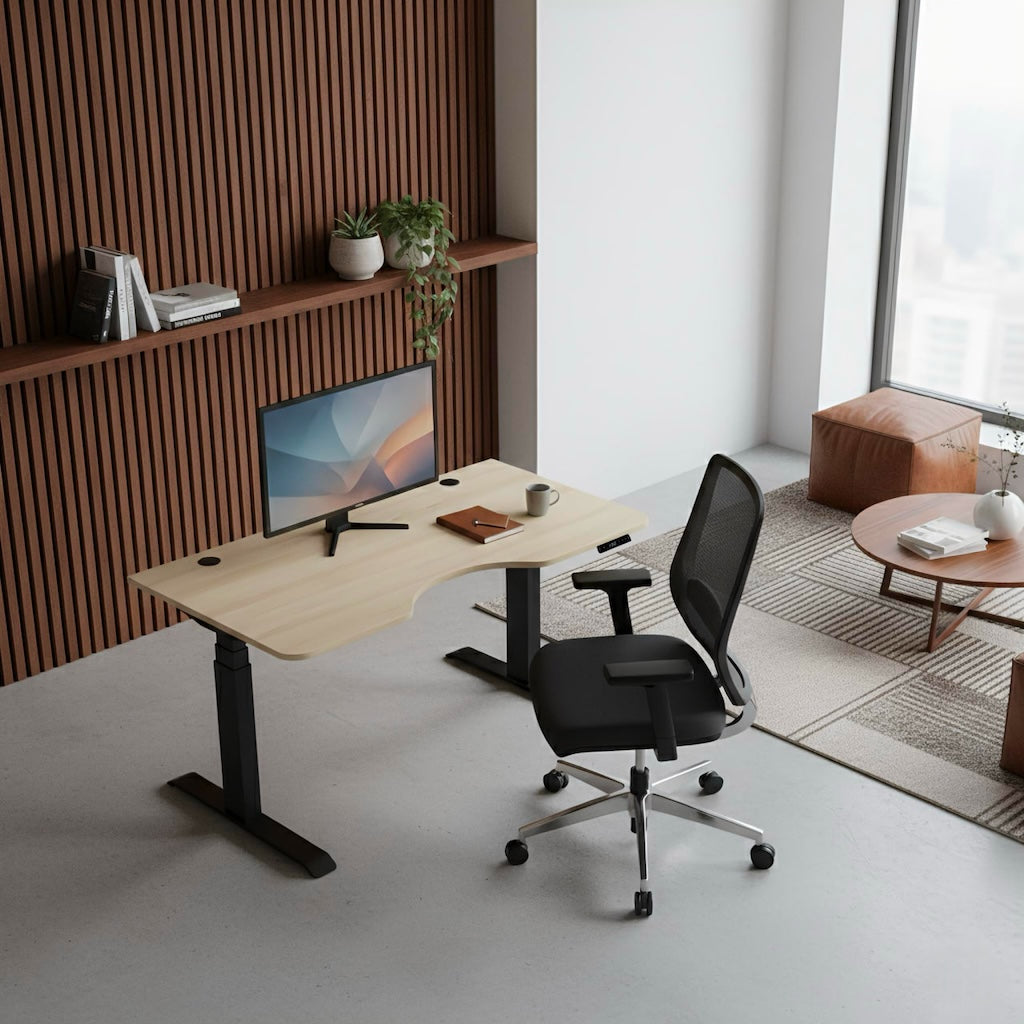 Комп’ютерний стіл двомоторний триступеневий Kaidi Black