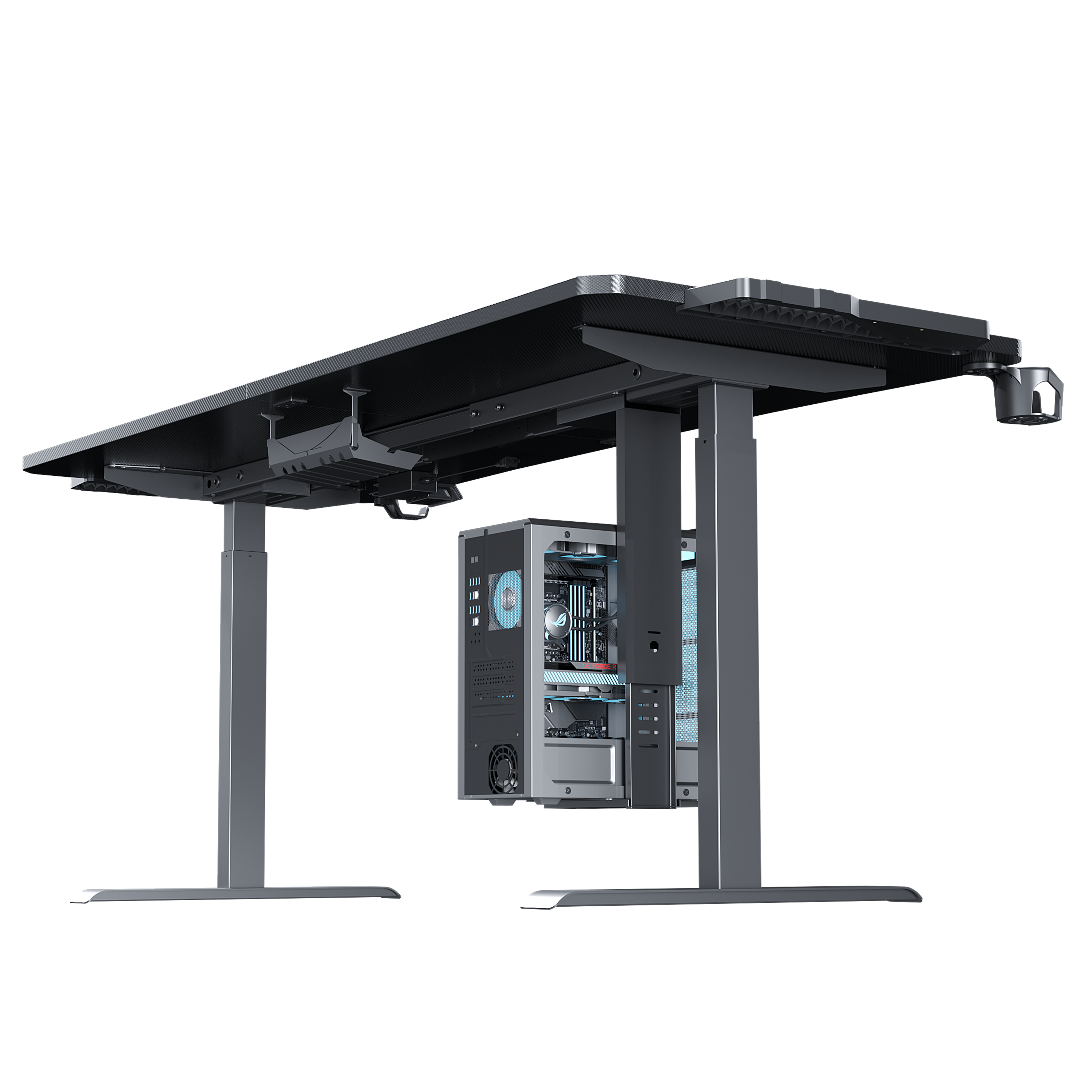 Кріплення для ПК Anda Seat ZJJ-01-B — стіл збоку із закріпленим ПК