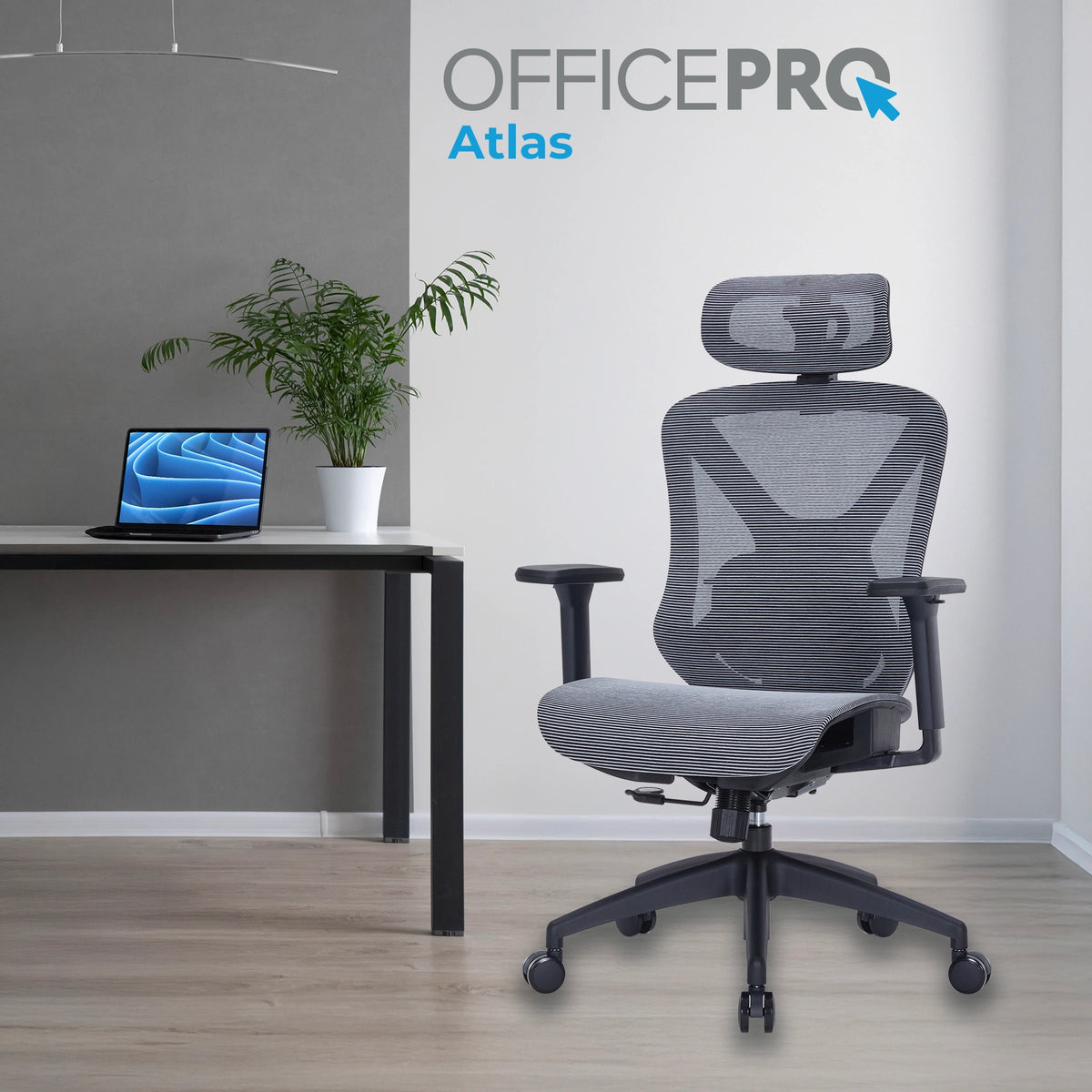 Крісло офісне Officepro Atlas OC630-B-DG-DG