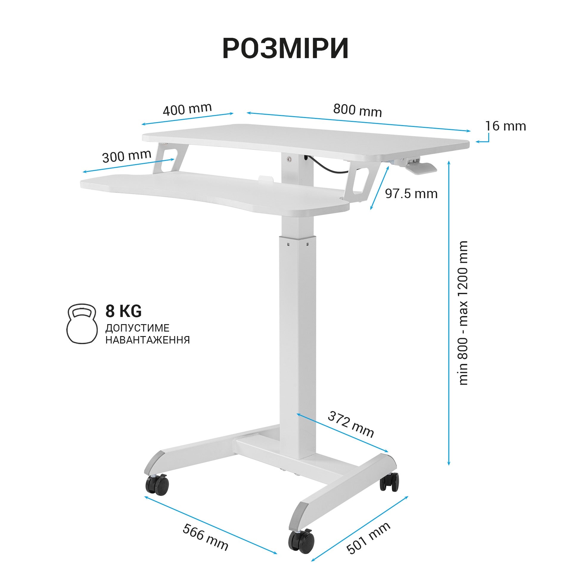 Офісний стіл з регулюванням висоти Officepro ODM460