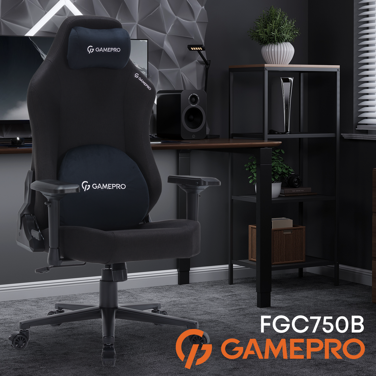 Крісло ігрове GamePro FGC750B Fabric Black