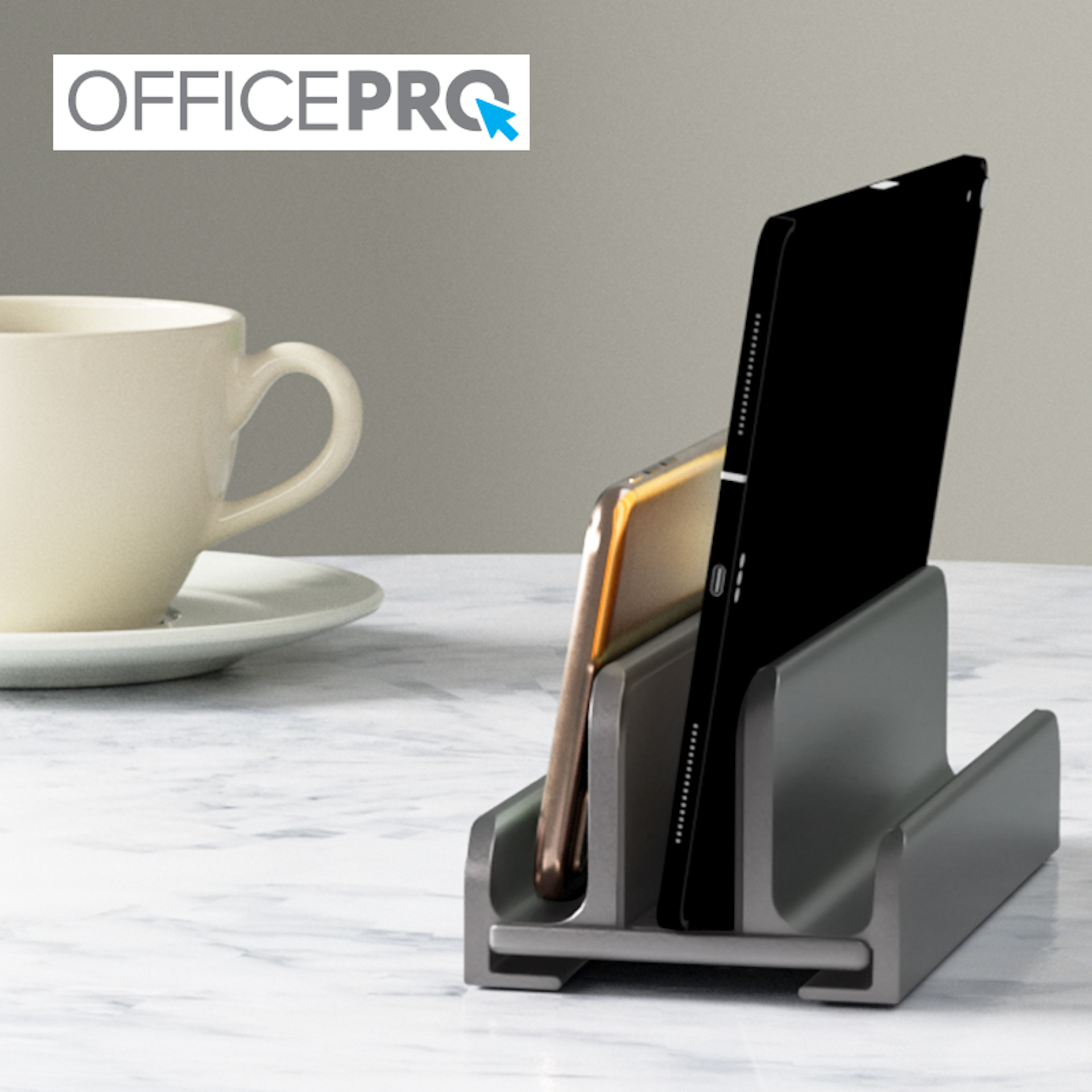 Металева вертикальна підставка під ноутбук OfficePro LS580