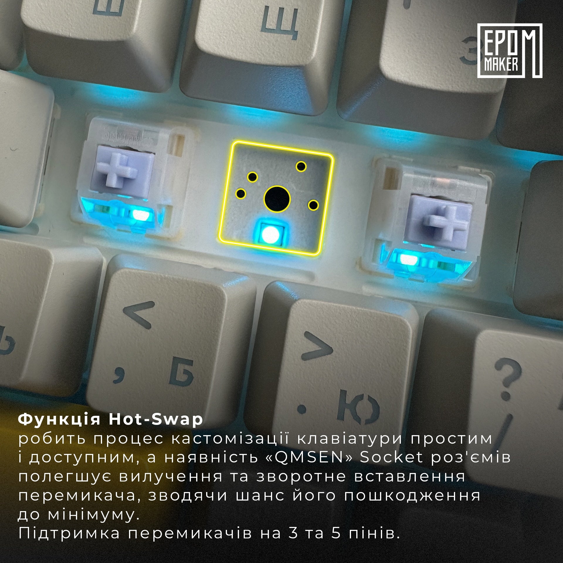 Клавіатура механічна бездротова EPOMAKER AK820 Pro Gift Switch Black (AK820-PRO-B-G)