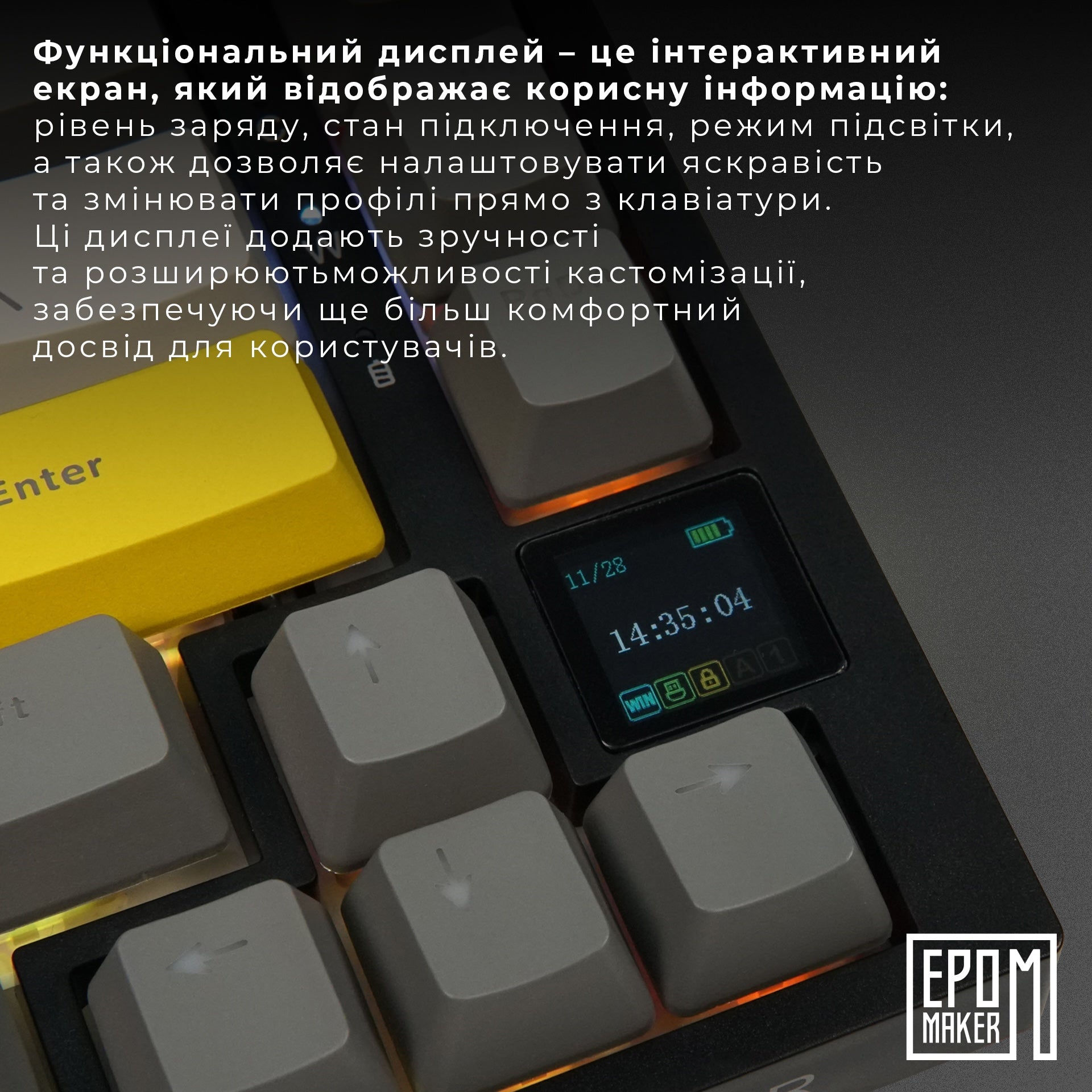 Клавіатура механічна бездротова EPOMAKER AK820 Pro Gift Switch Black (AK820-PRO-B-G)