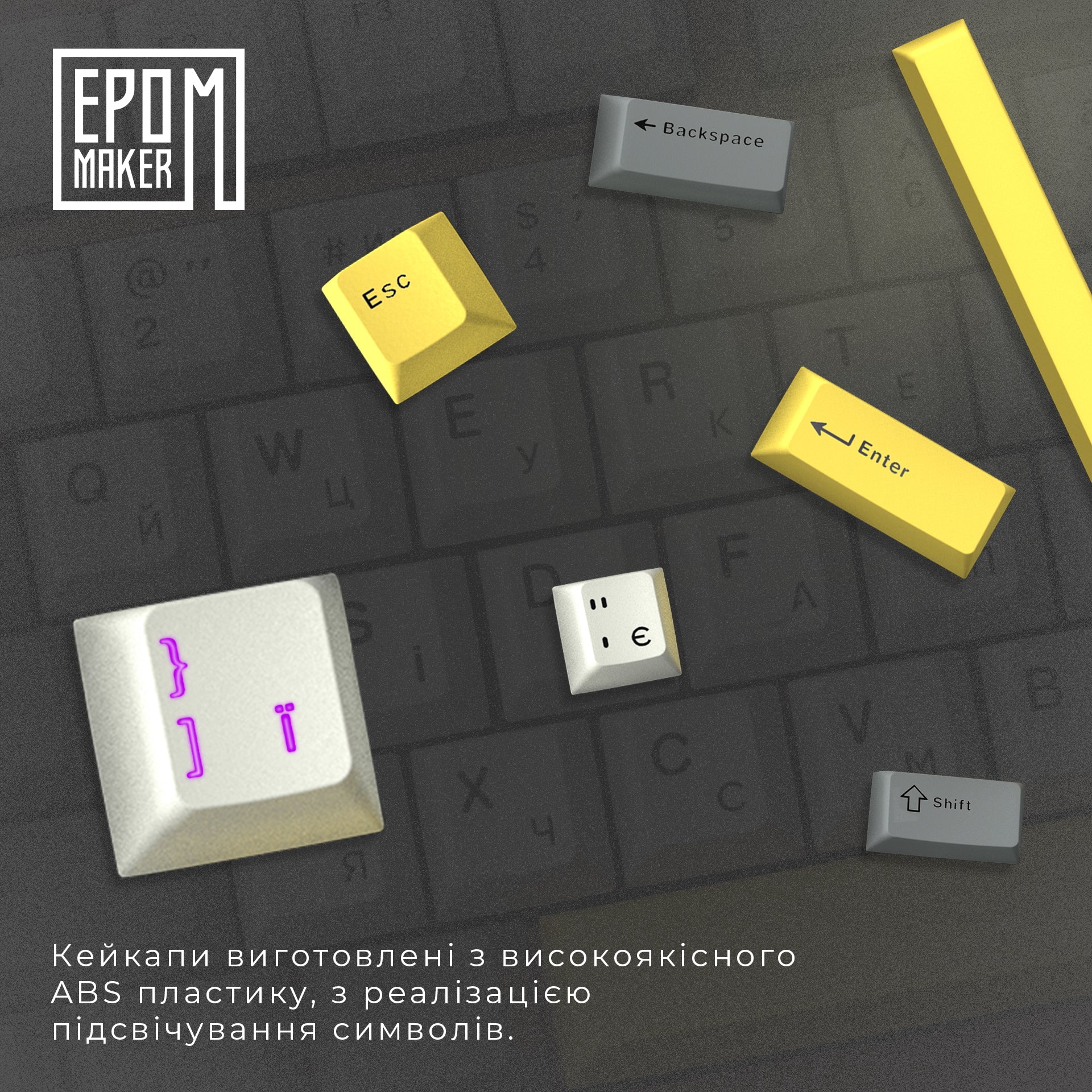 Клавіатура механічна бездротова EPOMAKER AK820 Pro Gift Switch Black (AK820-PRO-B-G)