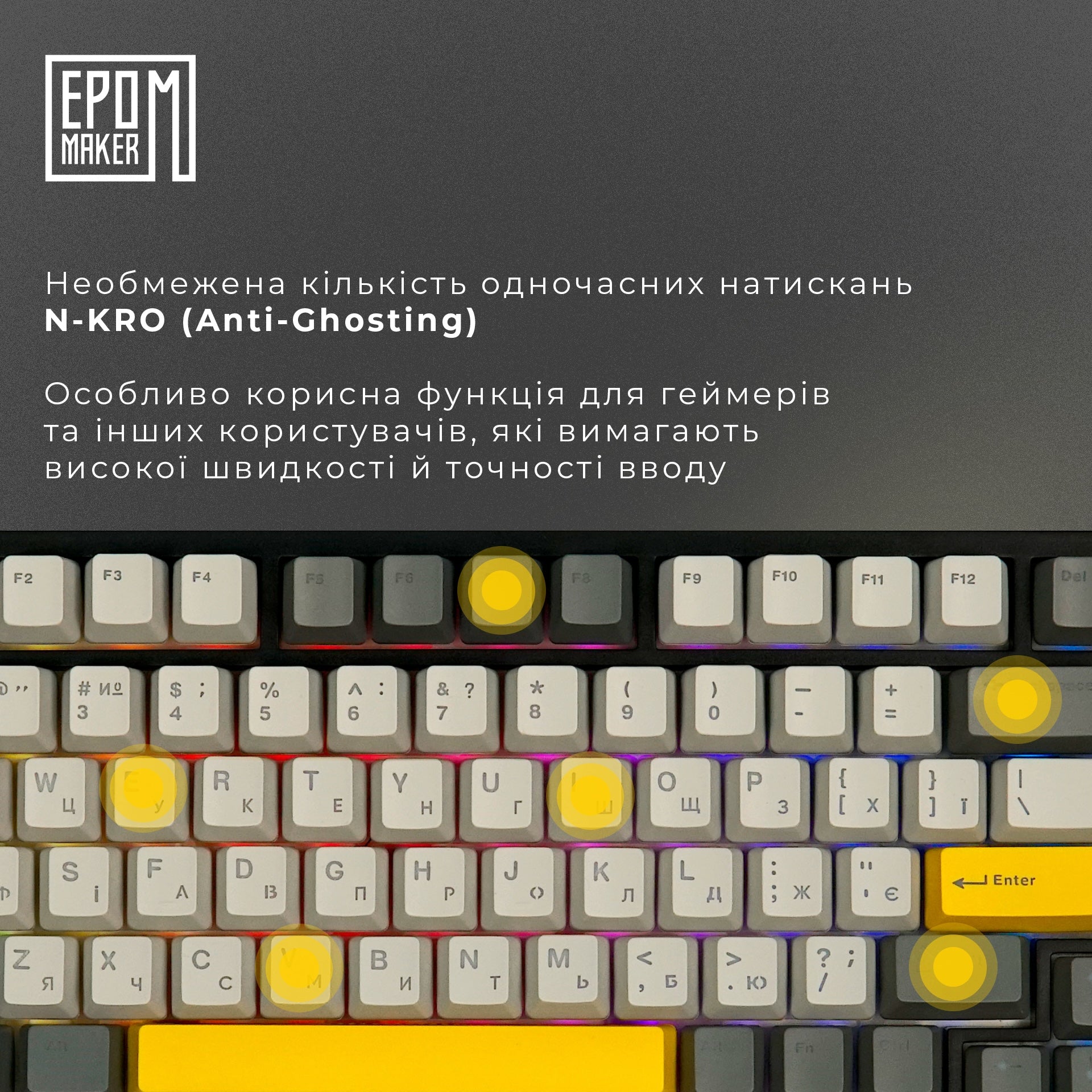 Клавіатура механічна бездротова EPOMAKER AK820 Pro Gift Switch Black (AK820-PRO-B-G)