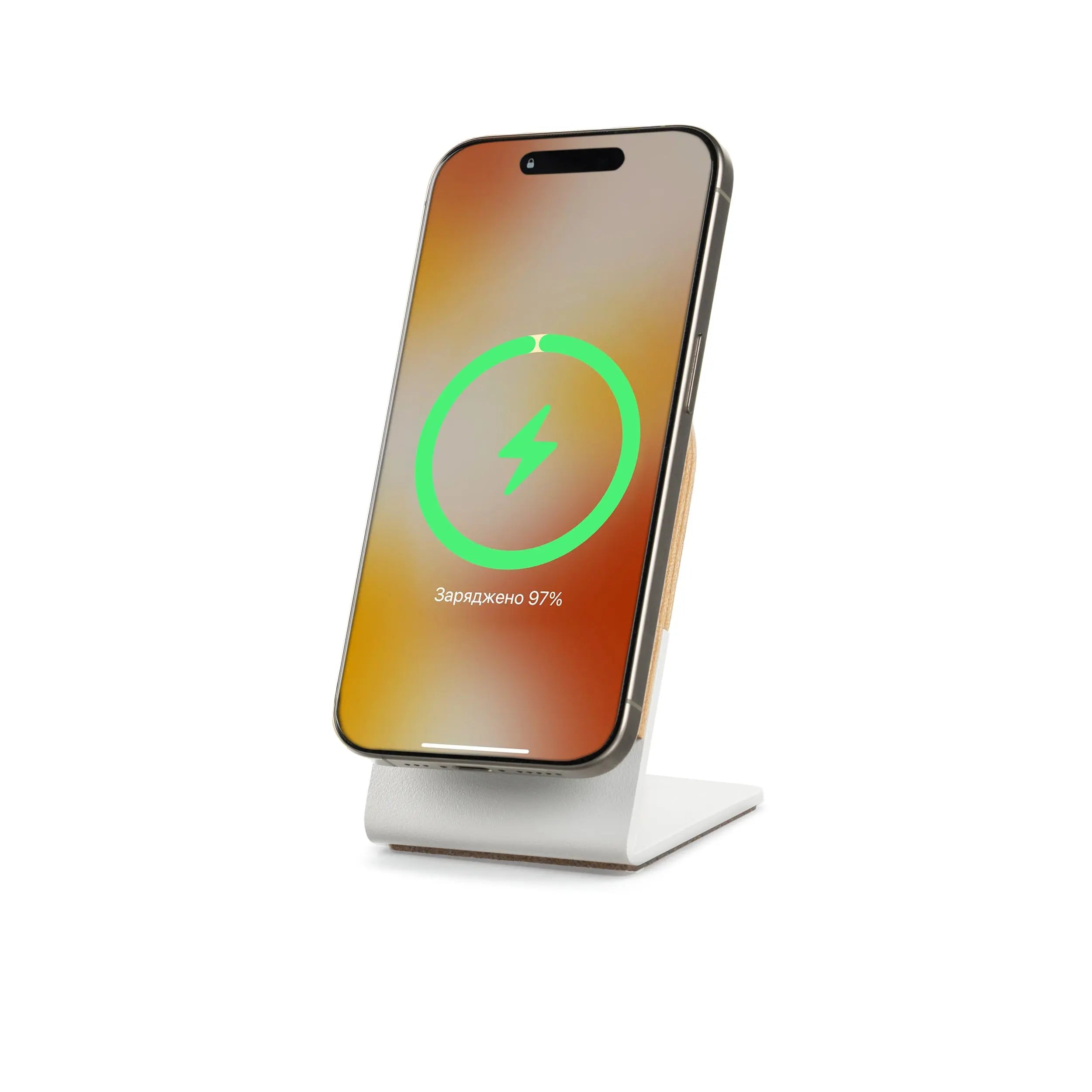 Деревʼяна Magsafe підставка для телефону MA:ST