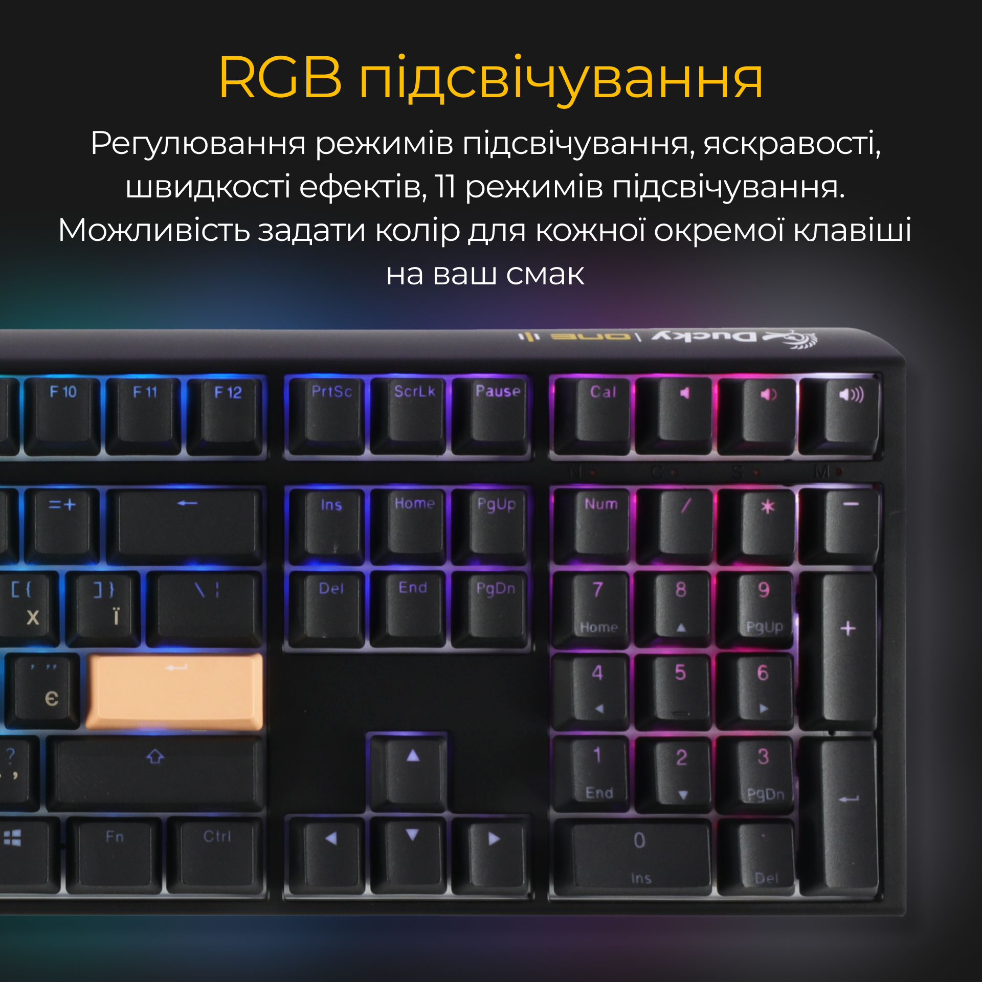 Механічна клавіатура Ducky One 3 RGB Black UA