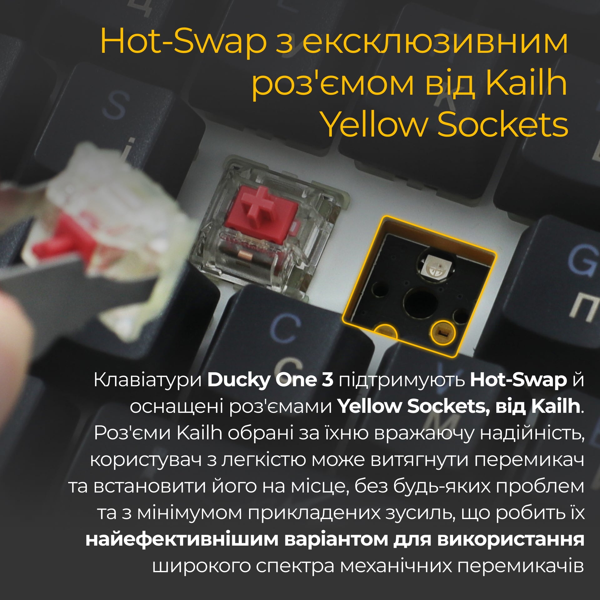 Механічна клавіатура Ducky One 3 RGB Black UA