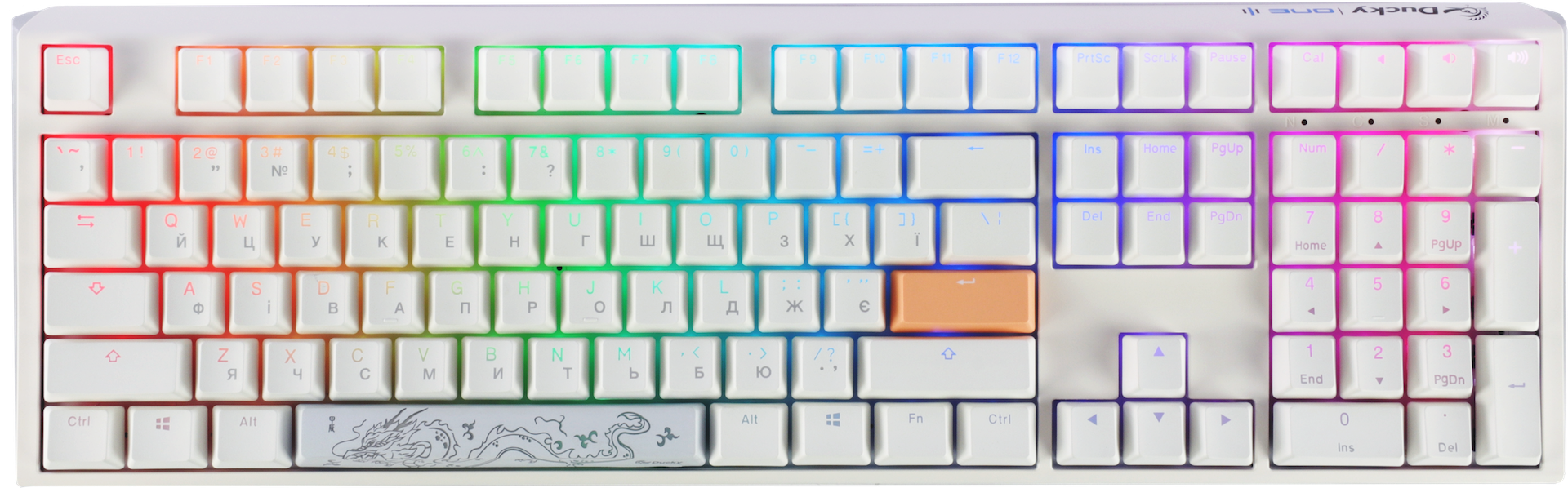Механічна клавіатура Ducky One 3 RGB White UA
