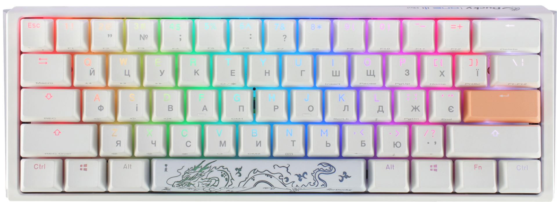 Механічна клавіатура Ducky One 3 Mini RGB White UA