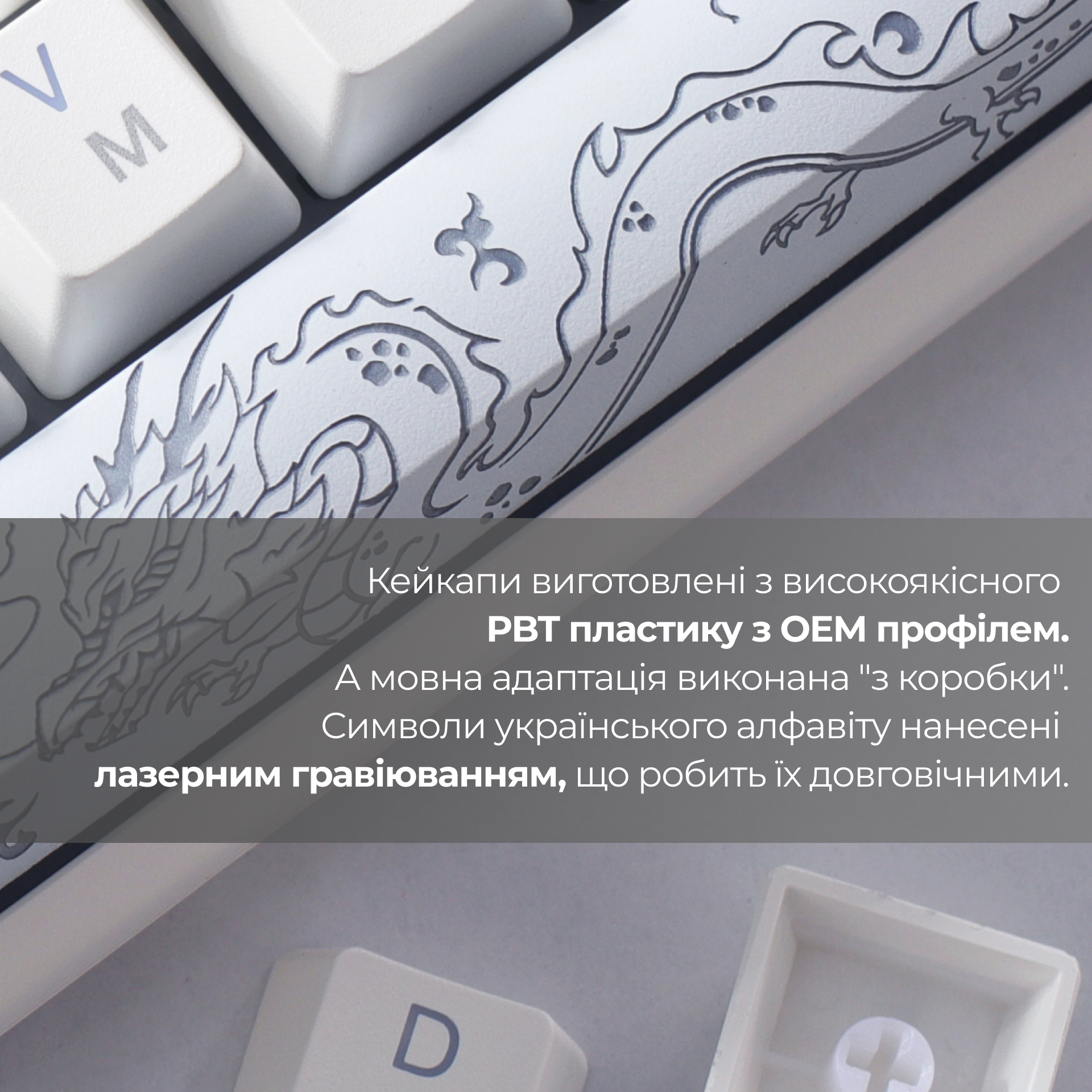 Механічна клавіатура Ducky One 3 Mini RGB White UA