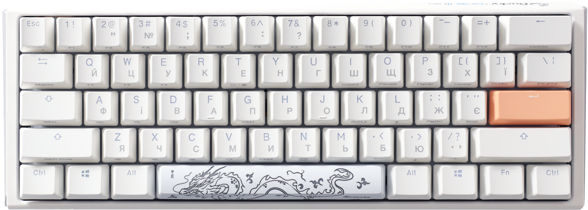 Механічна клавіатура Ducky One 3 Mini RGB White UA