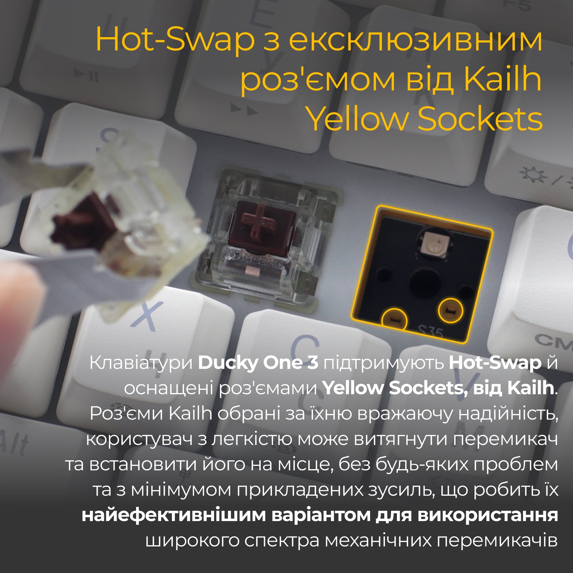 Механічна клавіатура Ducky One 3 Mini RGB White UA