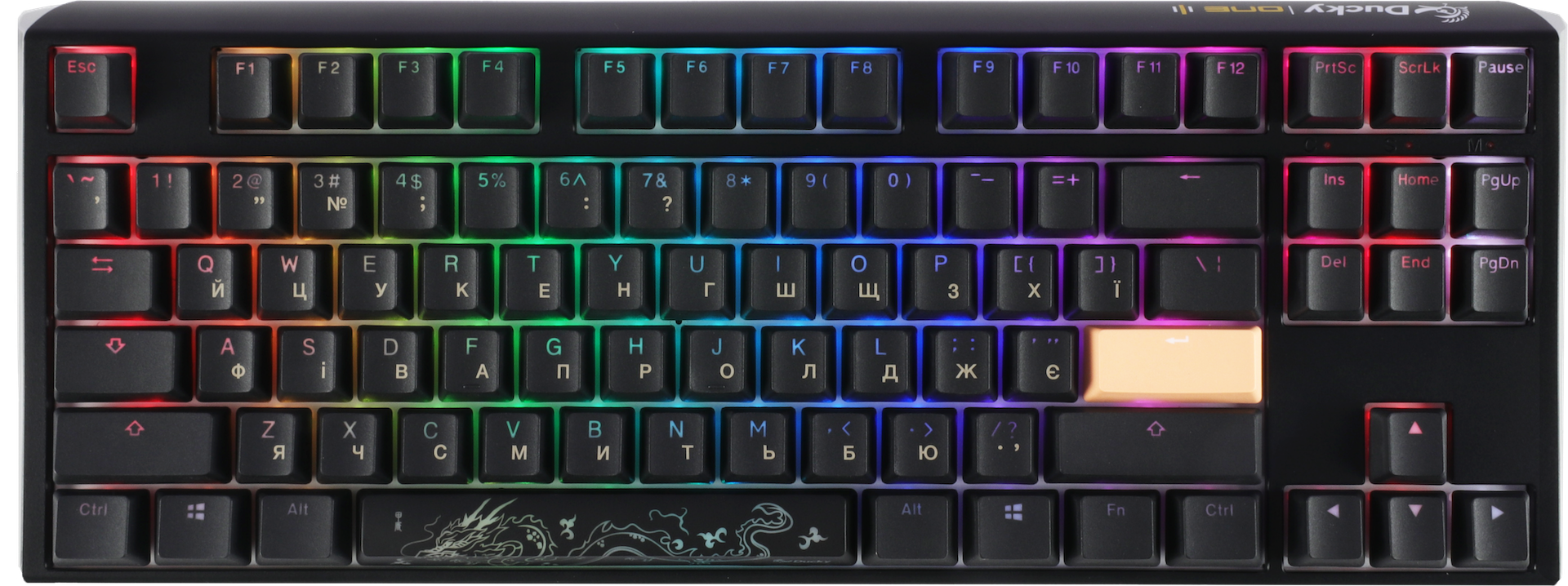 Механічна клавіатура Ducky One 3 TKL RGB Black UA