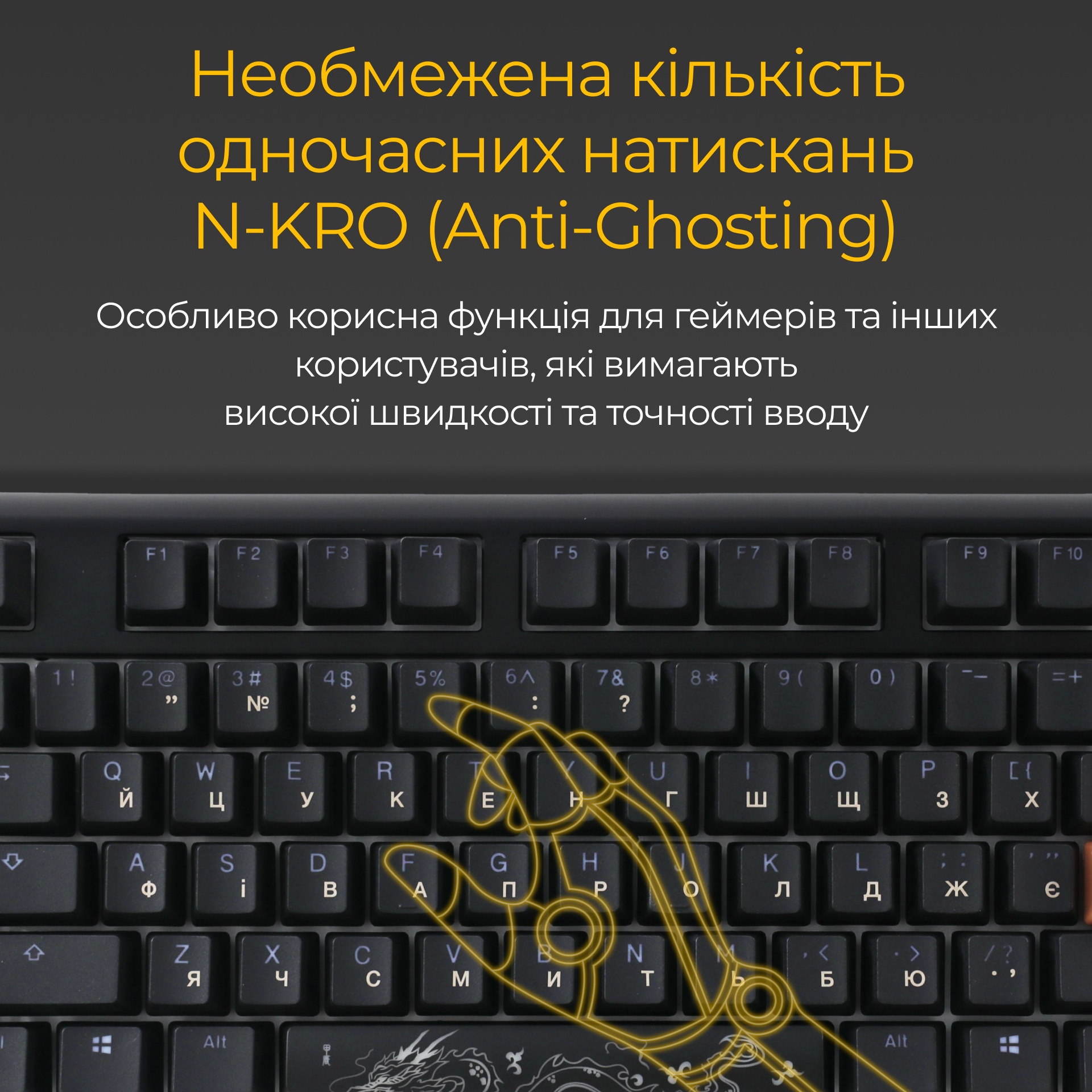 Механічна клавіатура Ducky One 3 TKL RGB Black UA