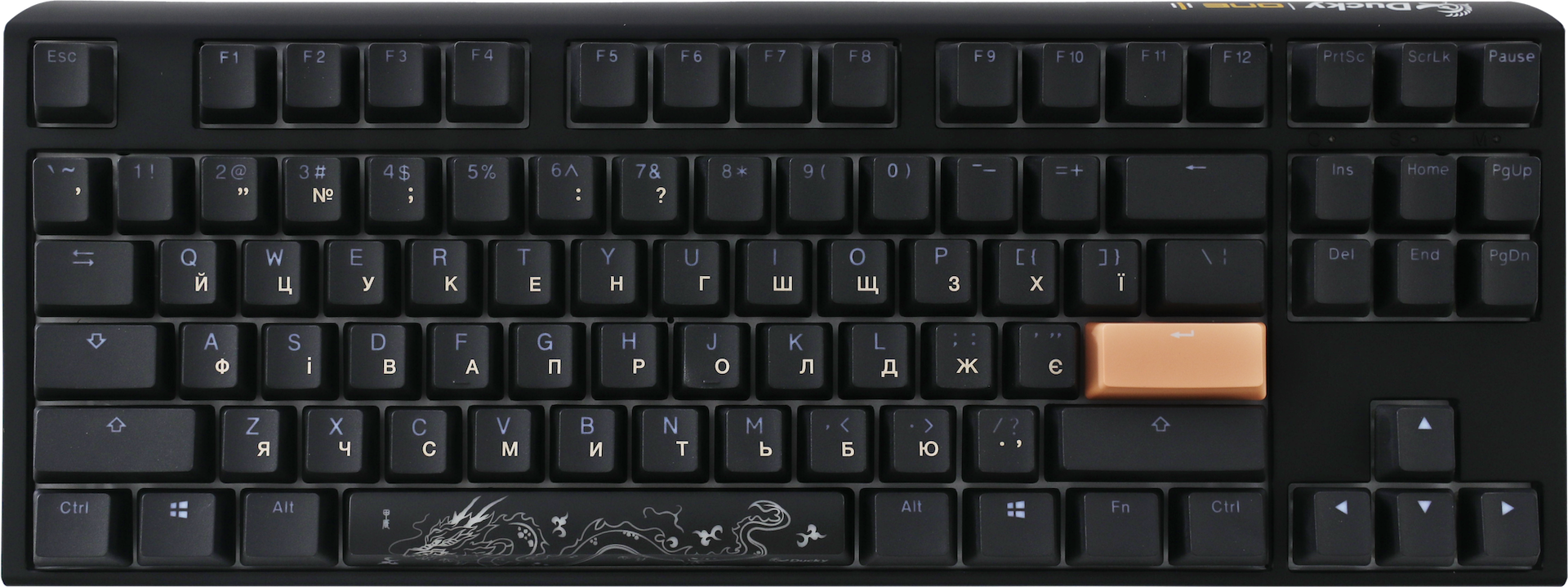 Механічна клавіатура Ducky One 3 TKL RGB Black UA