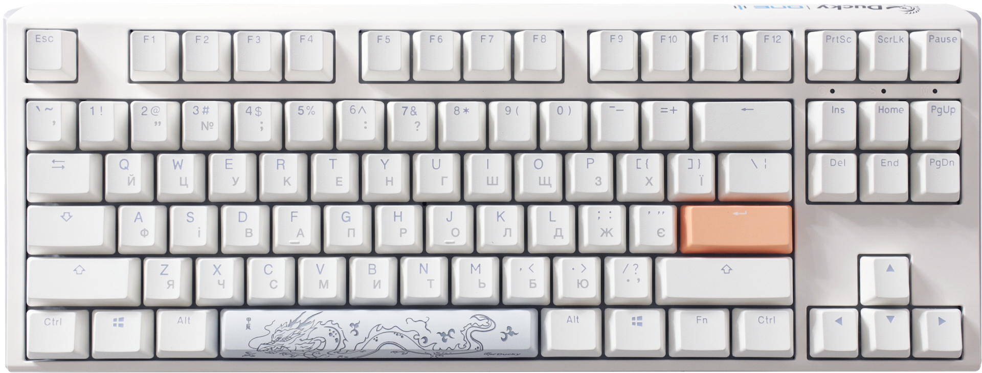 Механічна клавіатура Ducky One 3 TKL RGB White UA