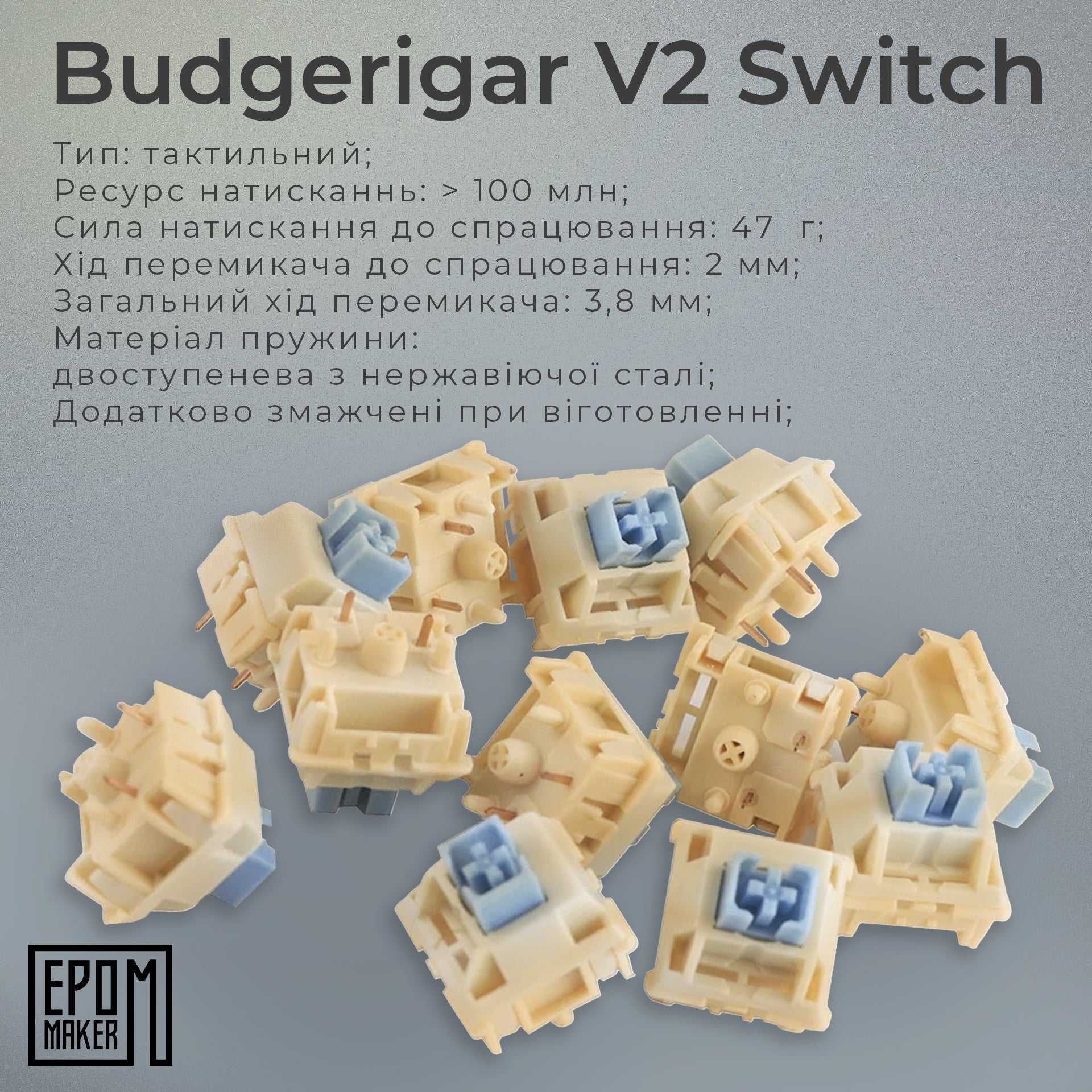 Клавіатура механічна бездротова EPOMAKER EK68 Budgerigar V2 Black (EK68-B-BV2)