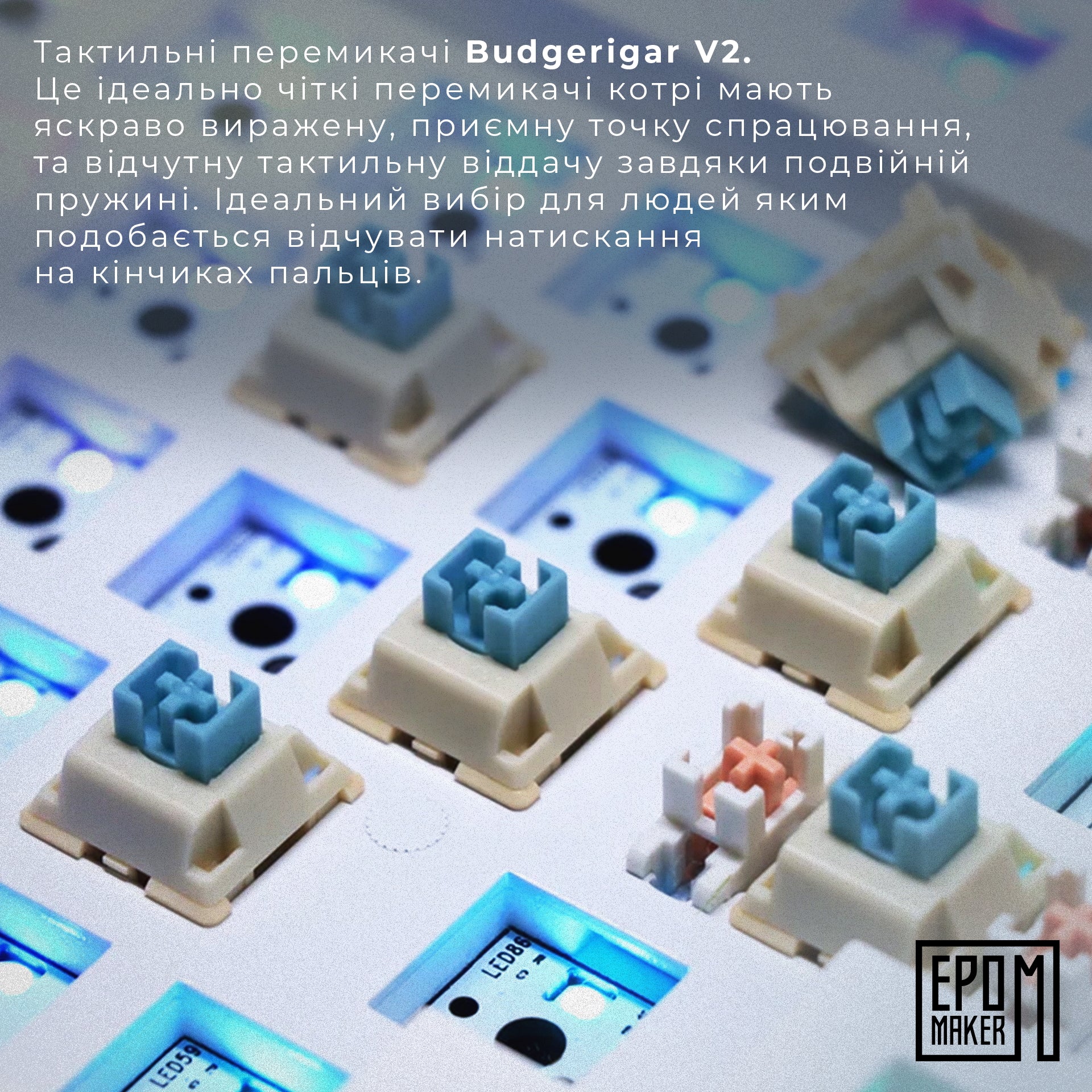 Клавіатура механічна бездротова EPOMAKER EK68 Budgerigar V2 Black (EK68-B-BV2)