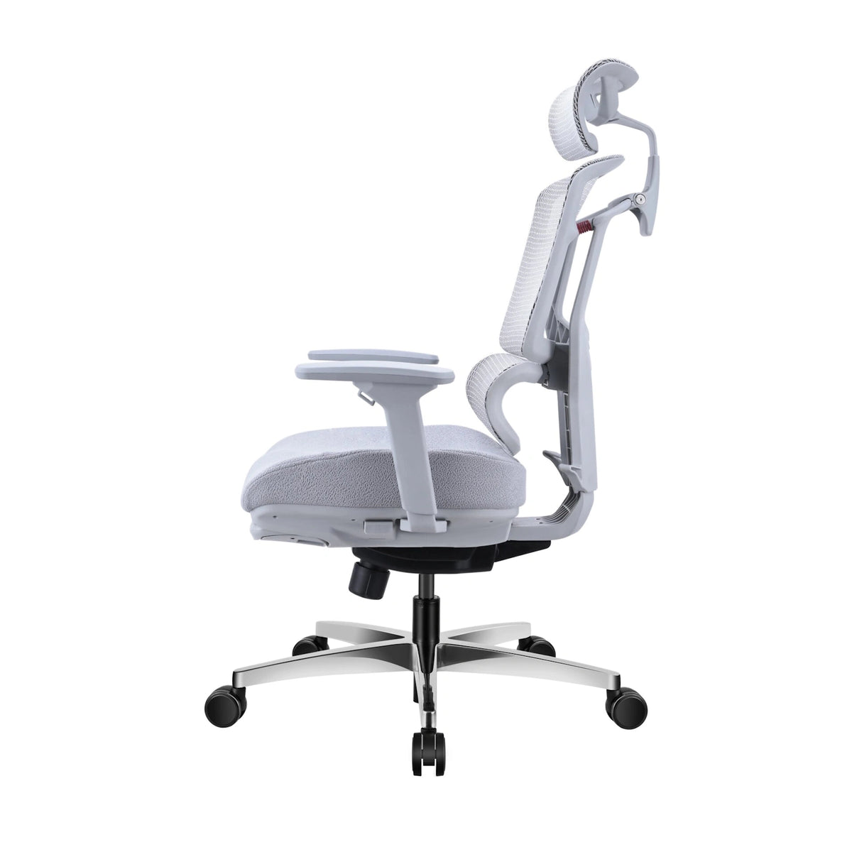Крісло GT Chair Open F, білий — вид збоку, поперекова підтримка #колір_білий,цвет_белый