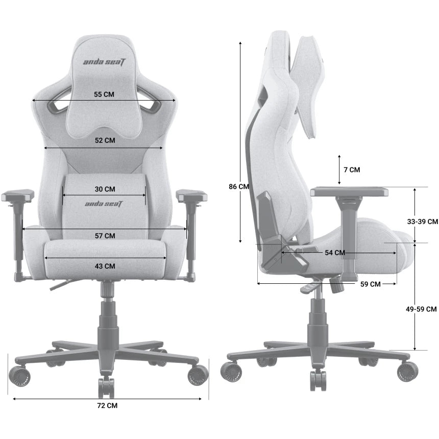 Крісло геймерське Anda Seat Kaiser Frontier XL Grey
