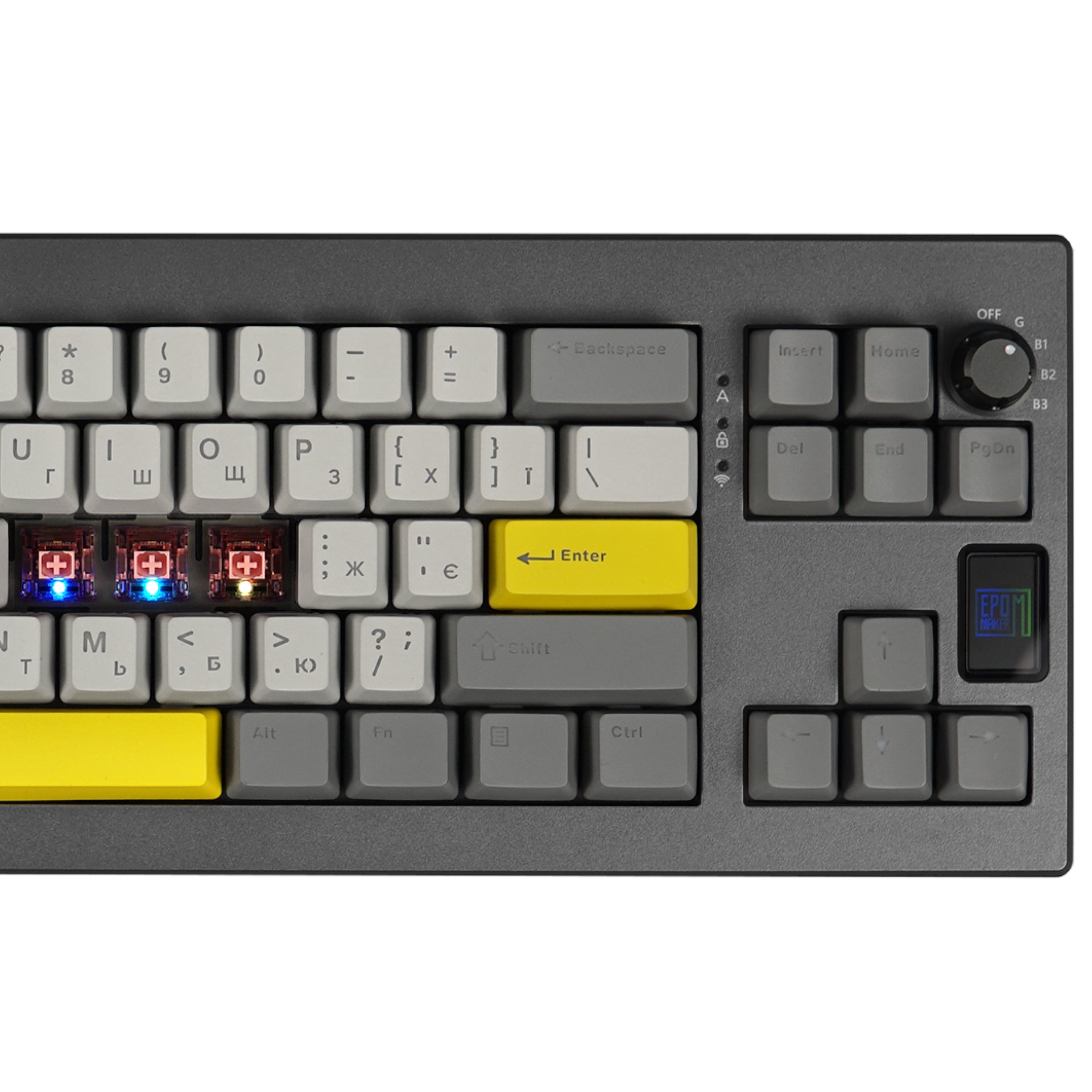 Клавіатура механічна бездротова EPOMAKER Shadow-X Flamingo Black (SHX-B-F)