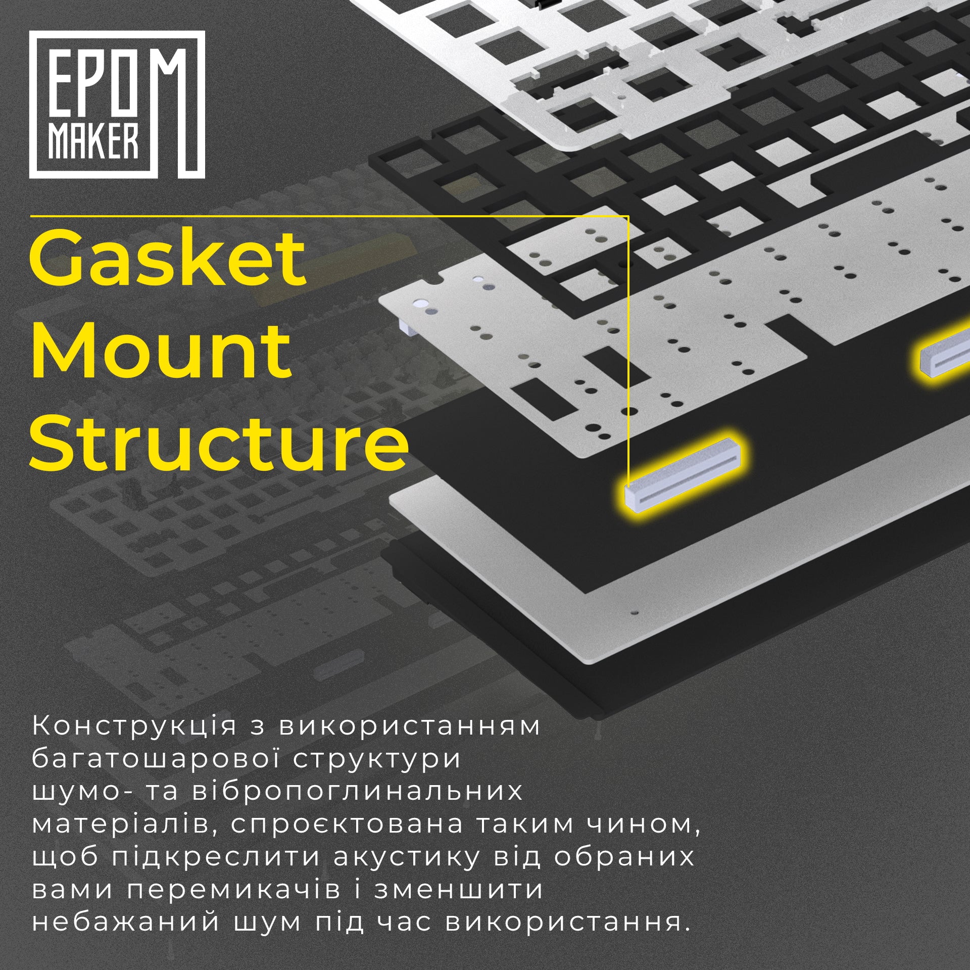 Клавіатура механічна бездротова EPOMAKER Shadow-X Flamingo Black (SHX-B-F)